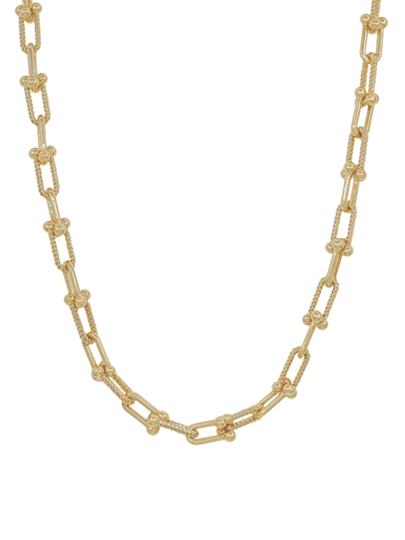 Texture Metal Chain Short Necklace
