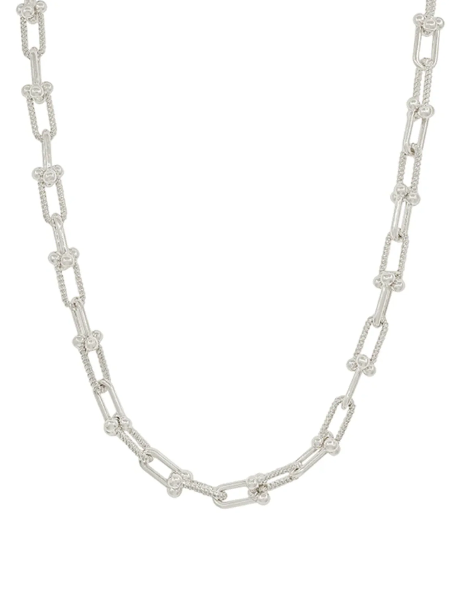 Texture Metal Chain Short Necklace - Image 2