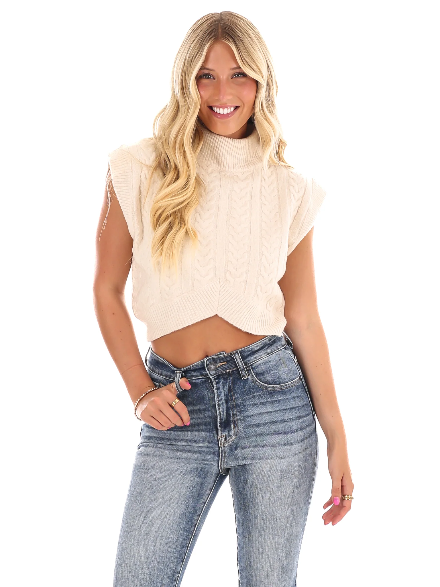 Textured Perfection Mock Neck Sweater - Image 10