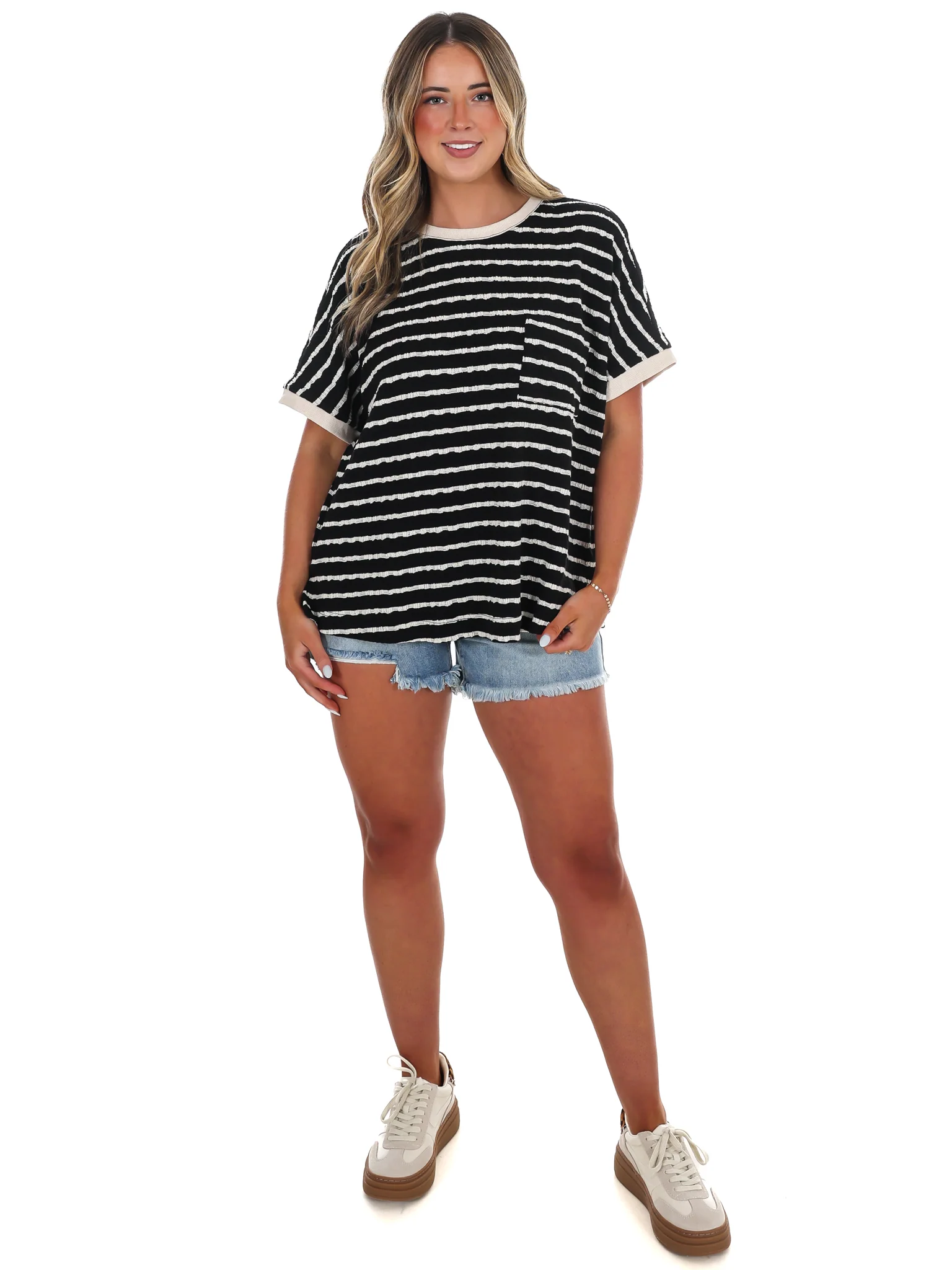 Textured Threads Stripe Top - Image 2