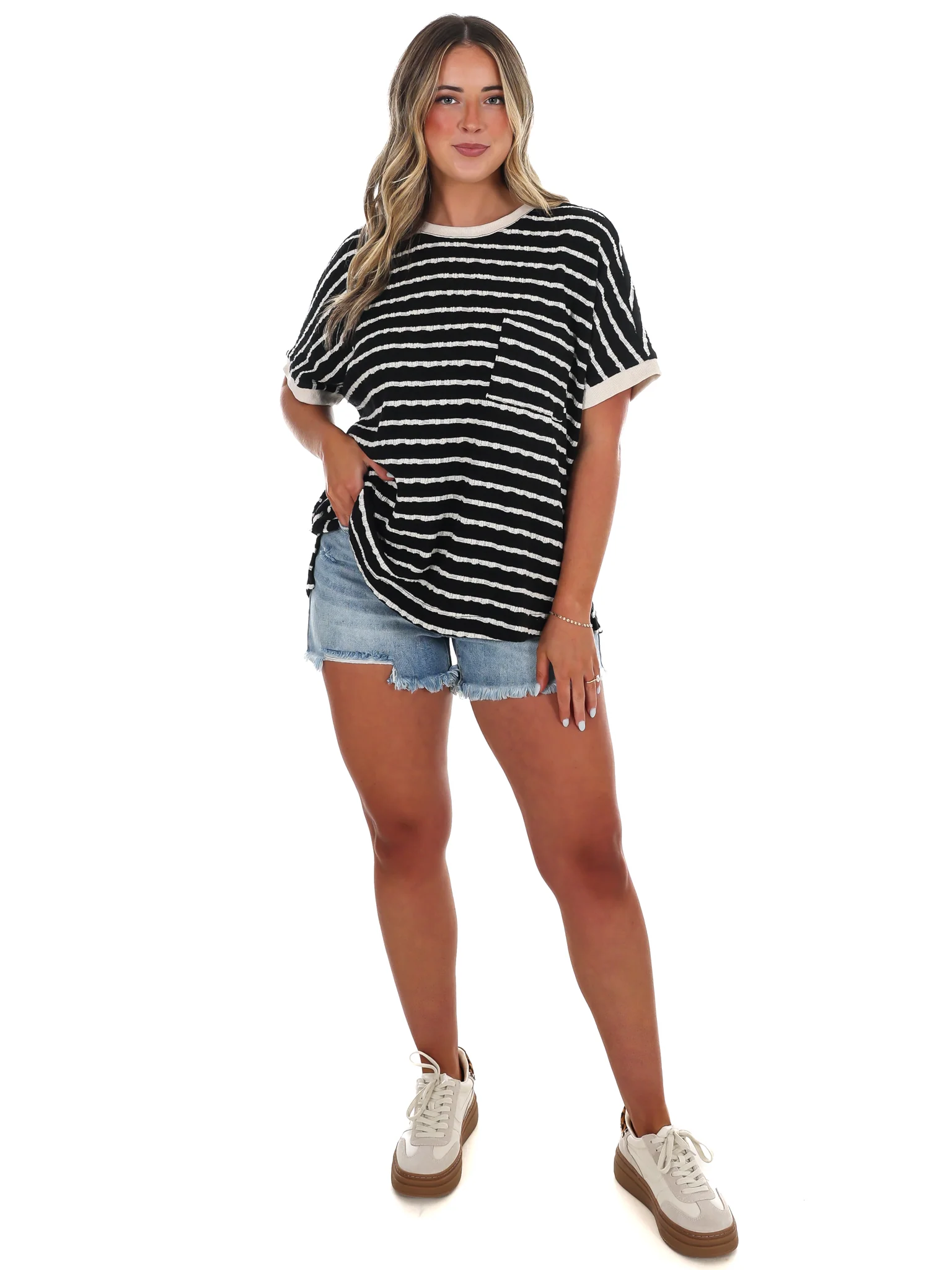 Textured Threads Stripe Top - Image 4