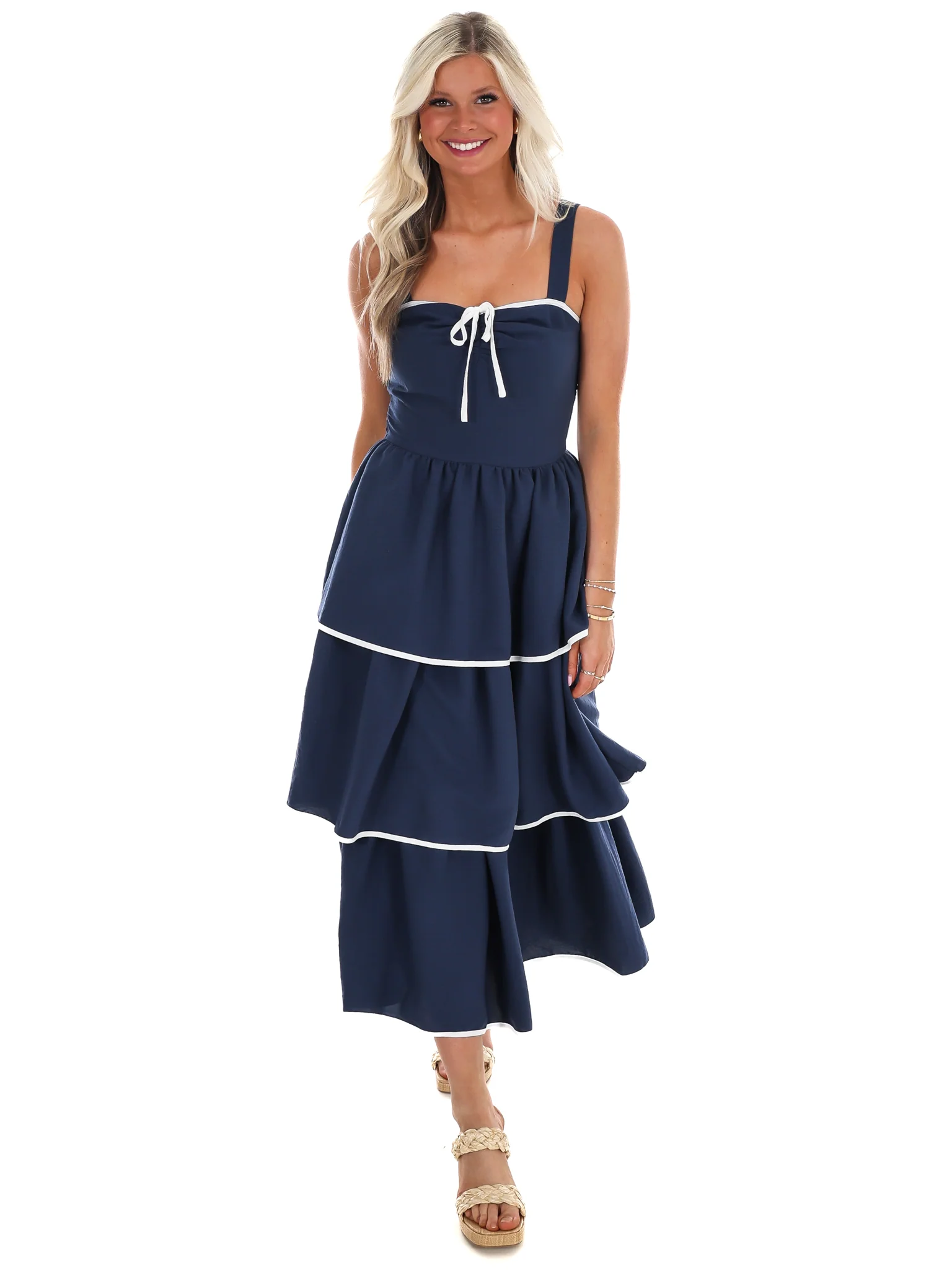 Thank Heavens Ruffled Midi Dress