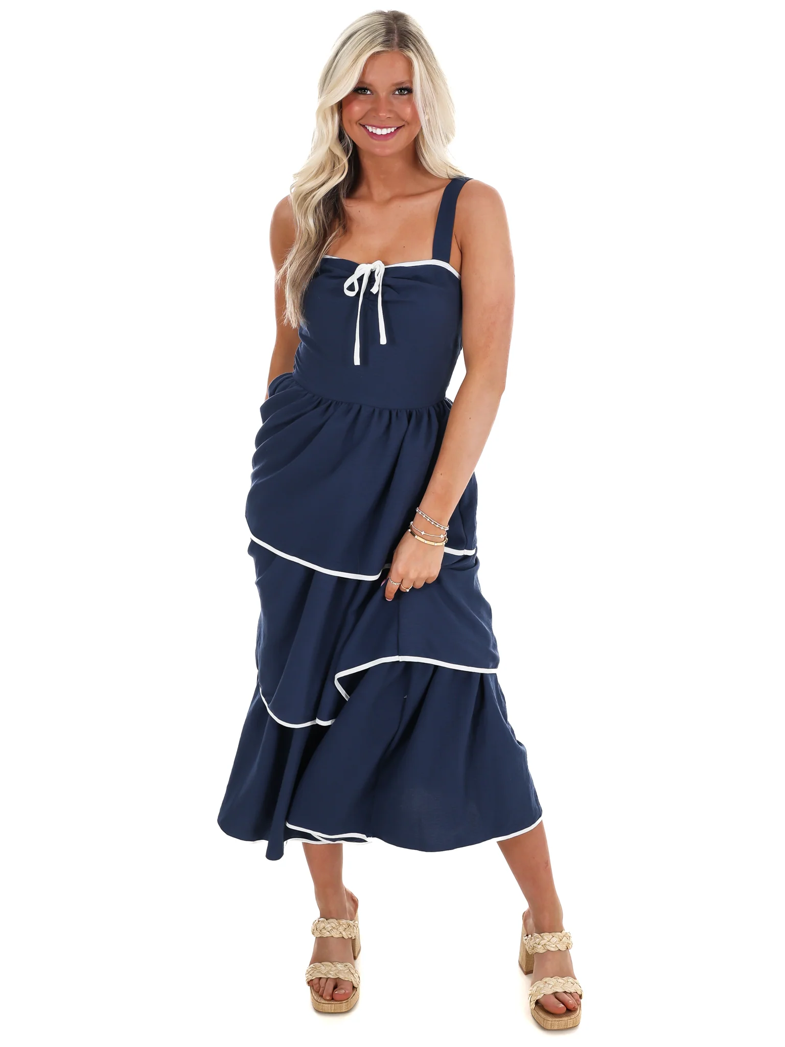 Thank Heavens Ruffled Midi Dress - Image 2