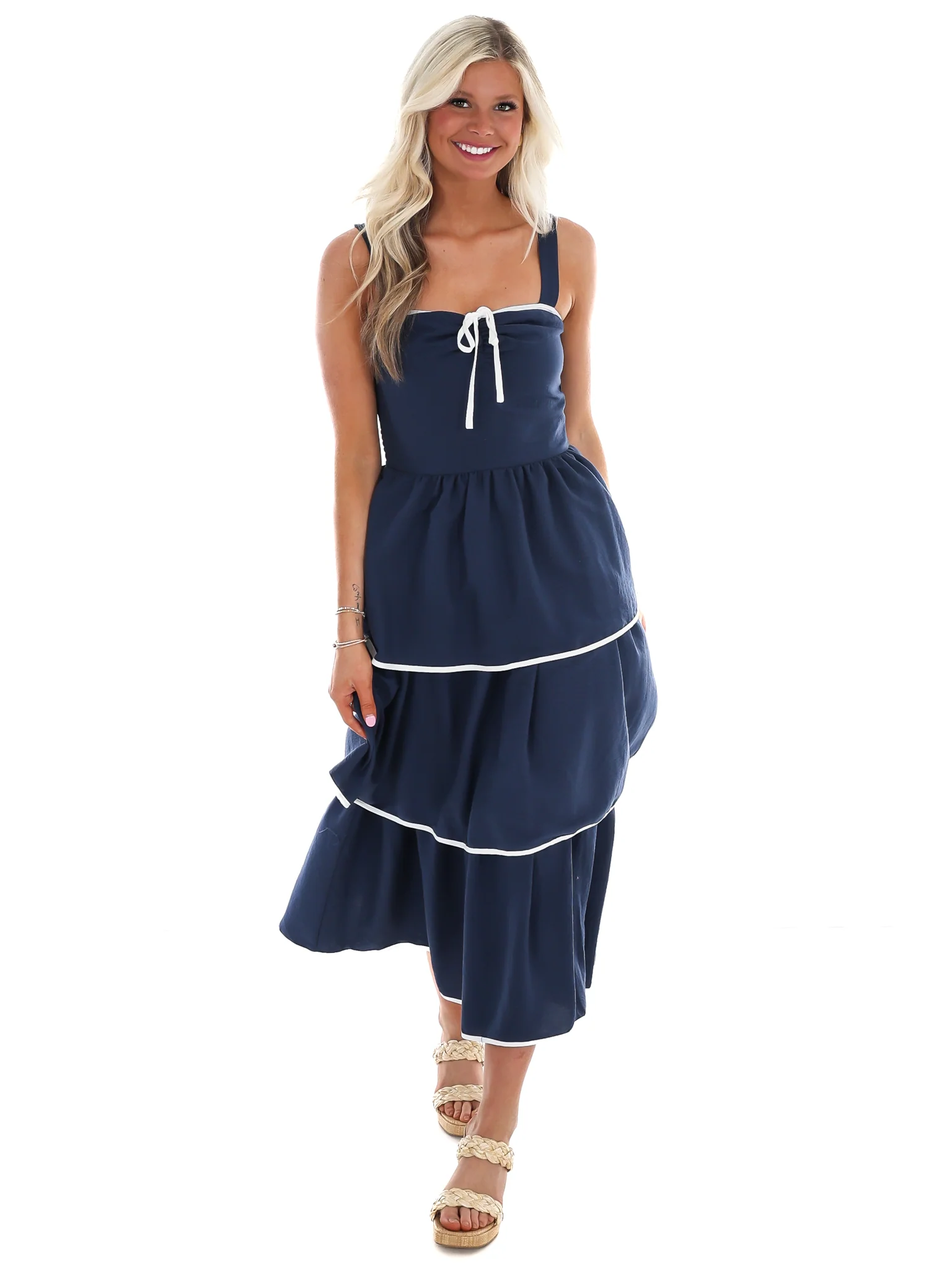 Thank Heavens Ruffled Midi Dress - Image 3