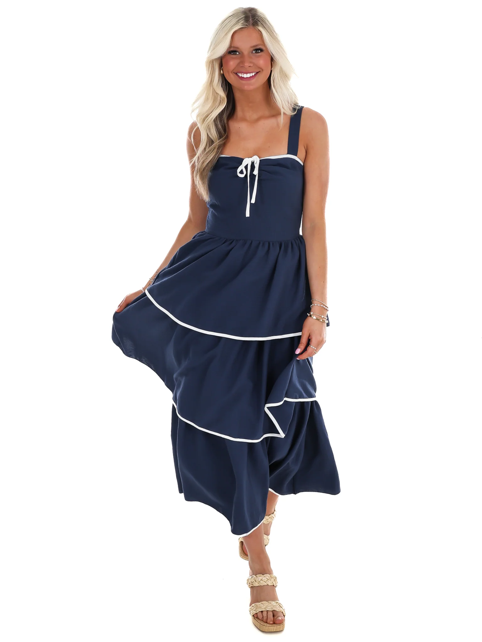 Thank Heavens Ruffled Midi Dress - Image 4