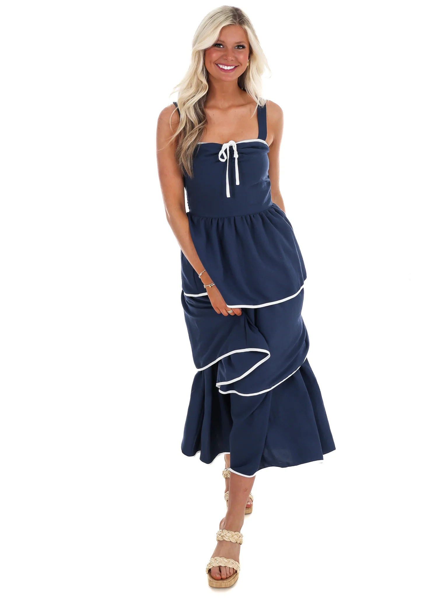 Thank Heavens Ruffled Midi Dress - Image 5