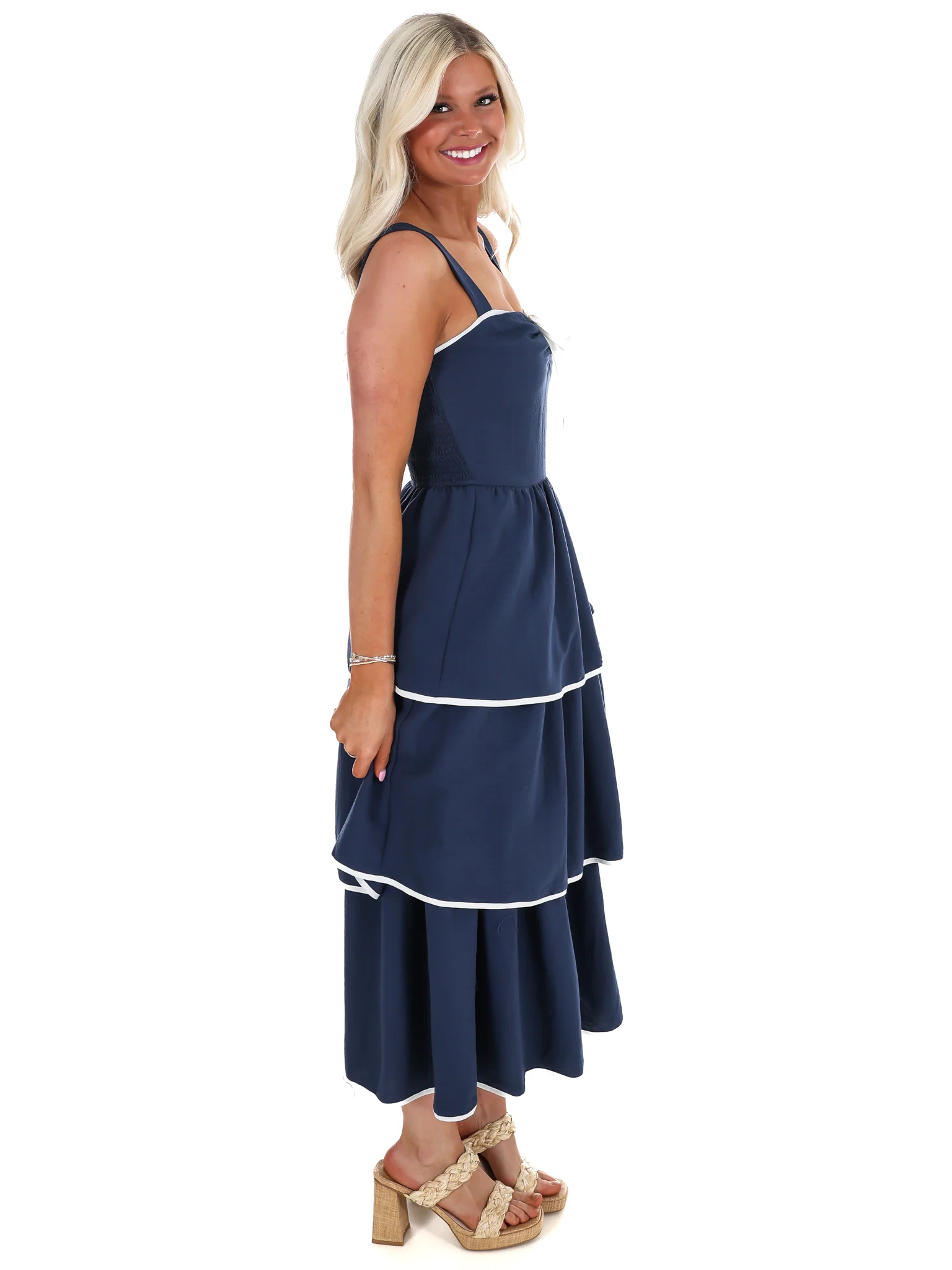 Thank Heavens Ruffled Midi Dress - Image 6