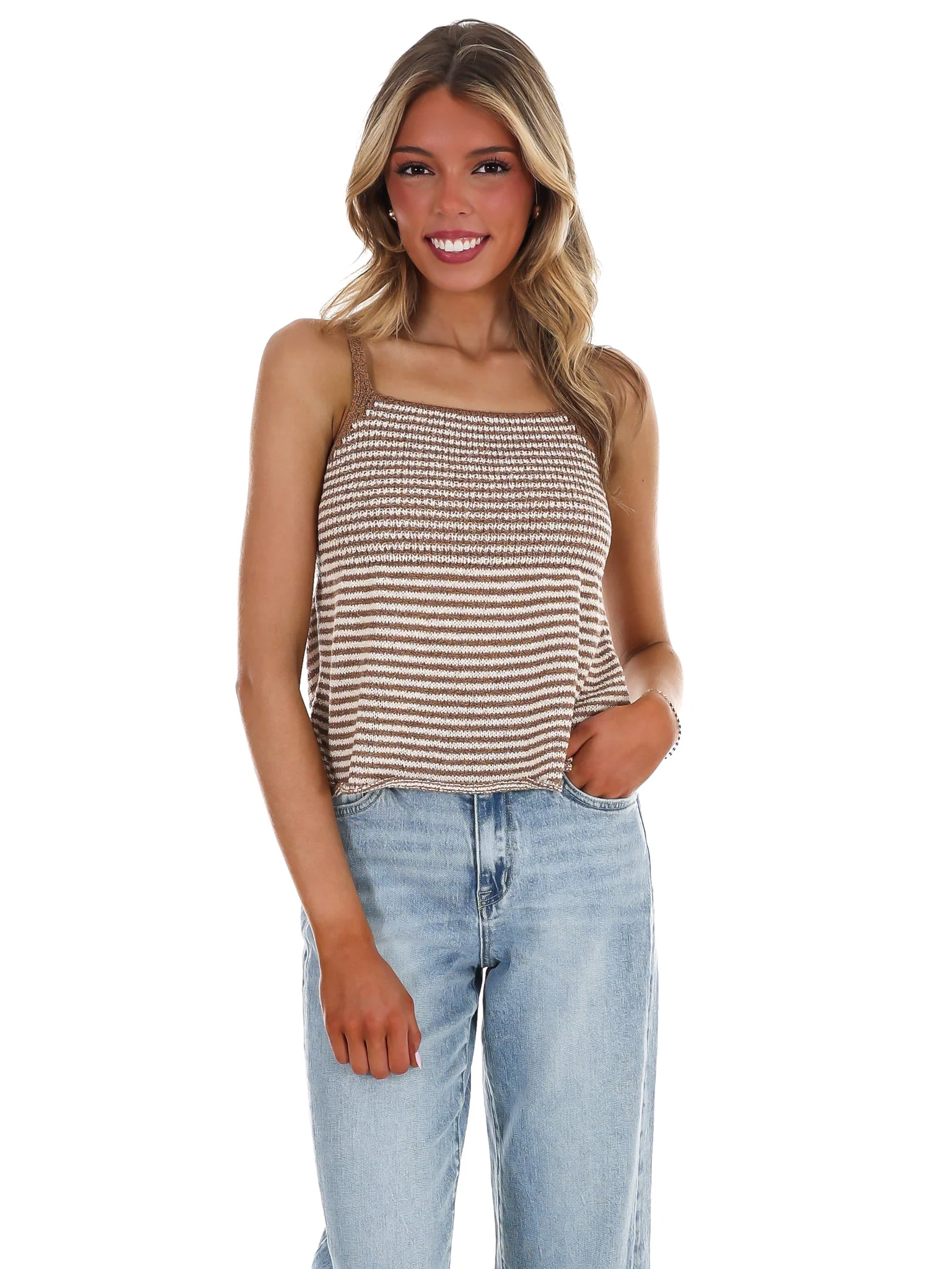That's So True Sweater Peplum Tank Top