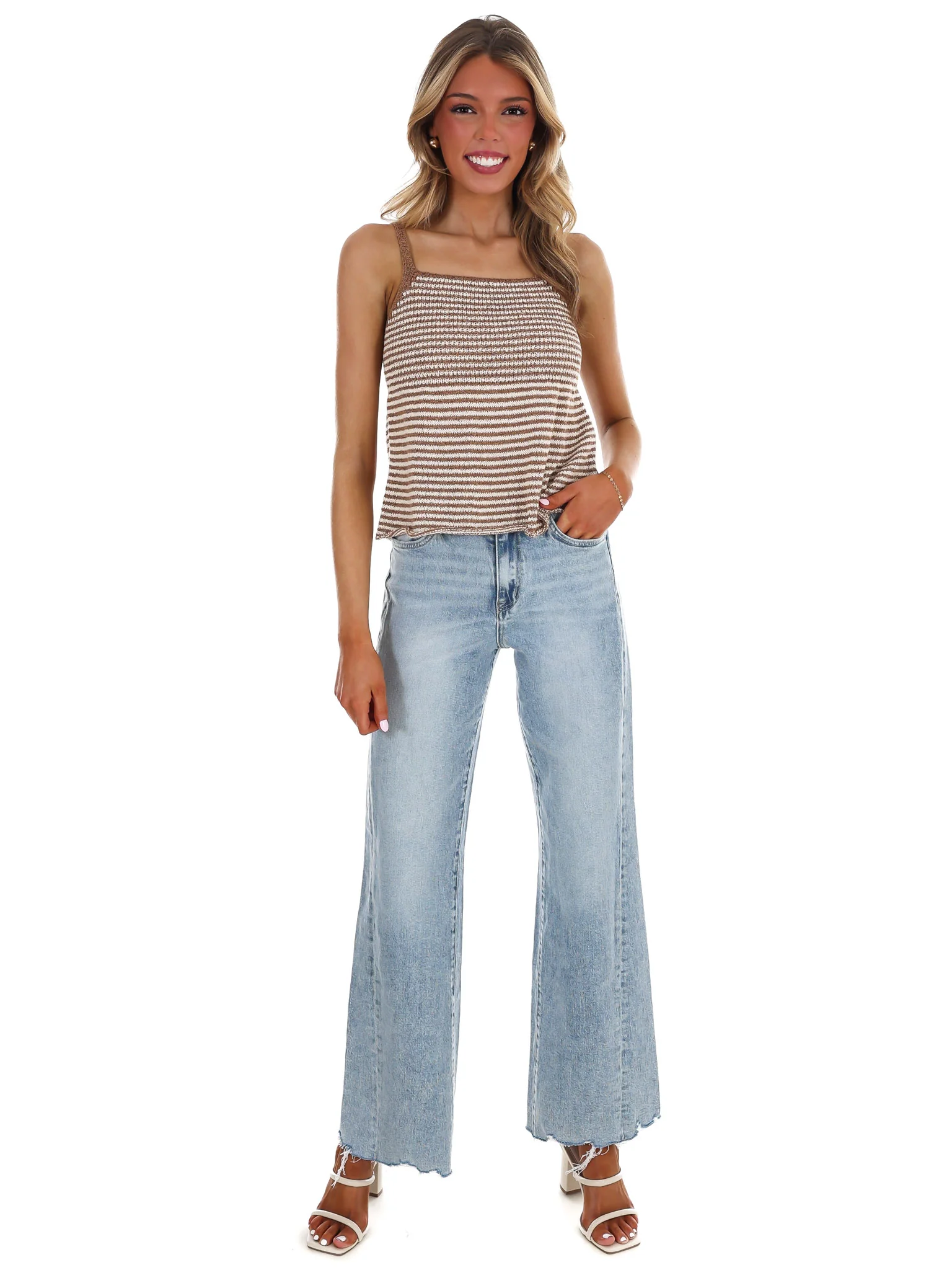 That's So True Sweater Peplum Tank Top - Image 4