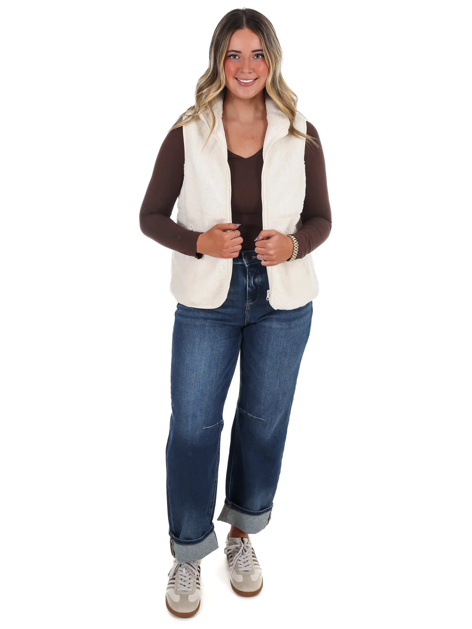 The Aspen Mock Neck Fleece Vest - Image 2