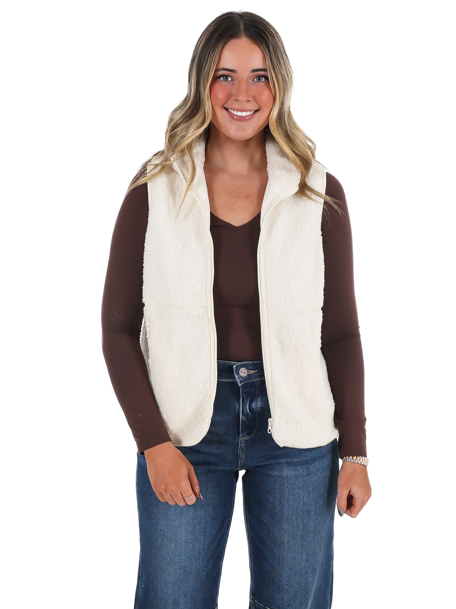 The Aspen Mock Neck Fleece Vest - Image 5