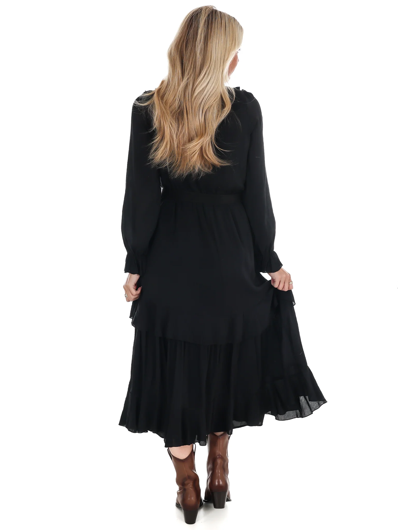 The Belted Ruffled Maxi Dress - Image 8