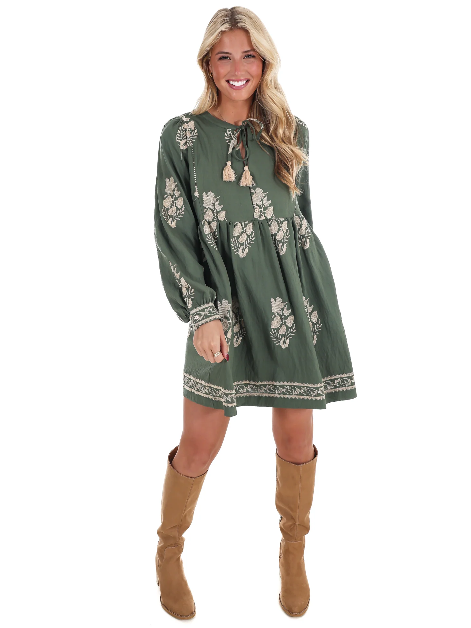 The Way it Goes Embroidered Mini Dress - Image 4