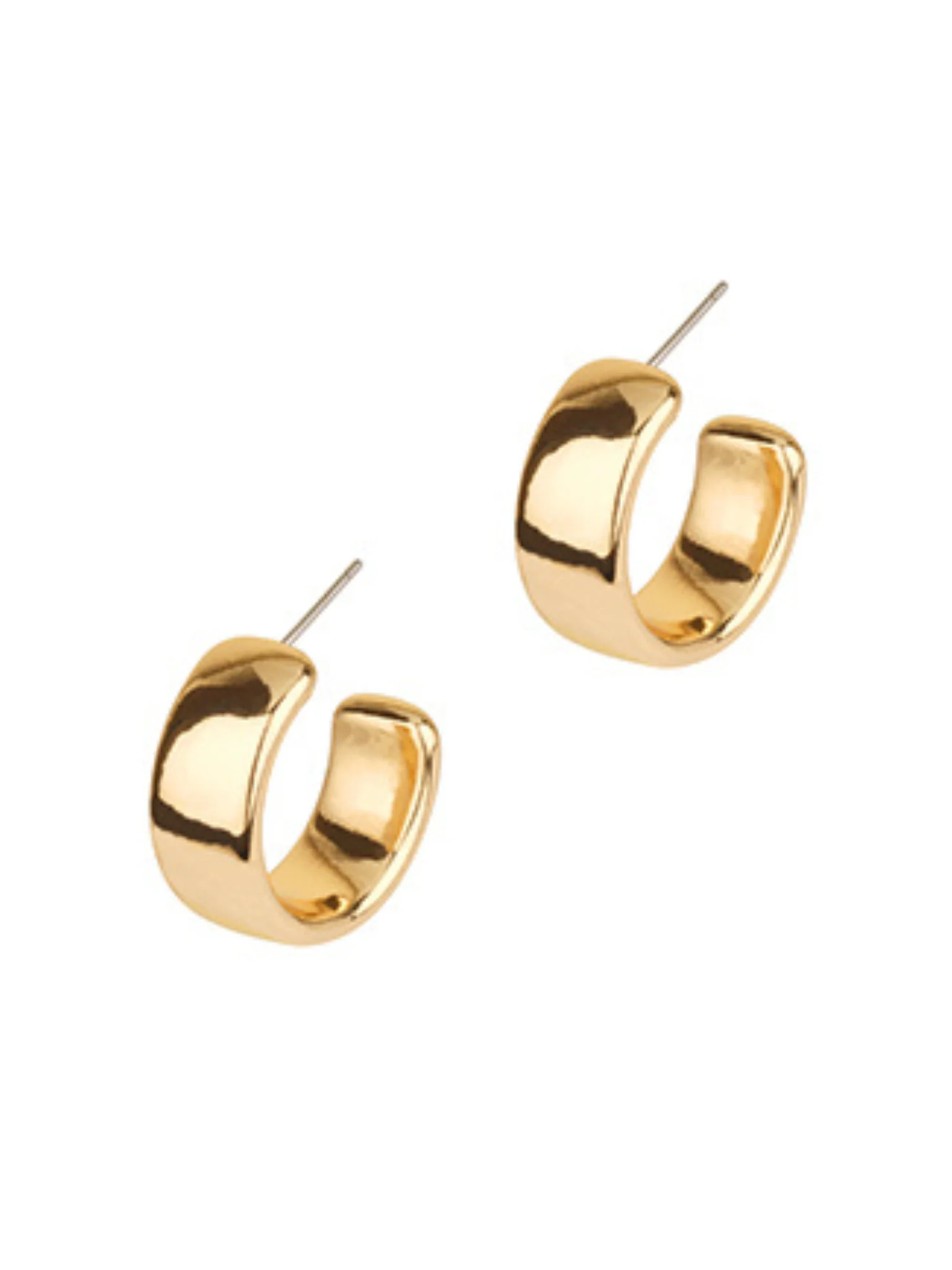Thick Metal Hoop Earrings