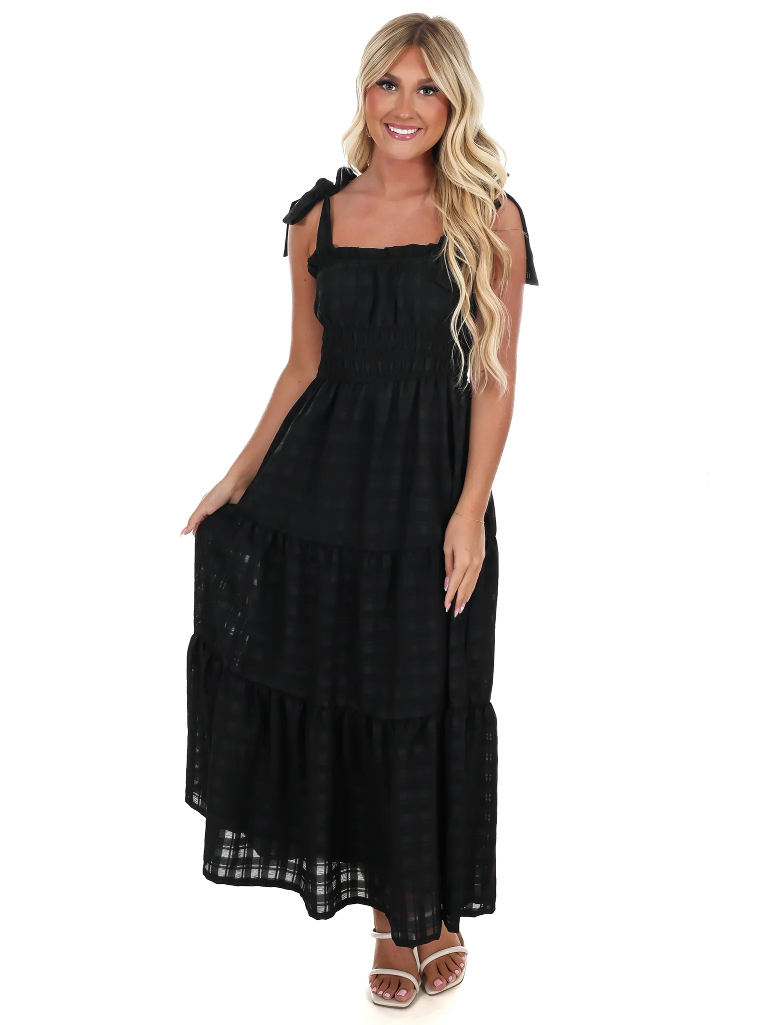 Tied & Tiered Midi Dress - Image 2
