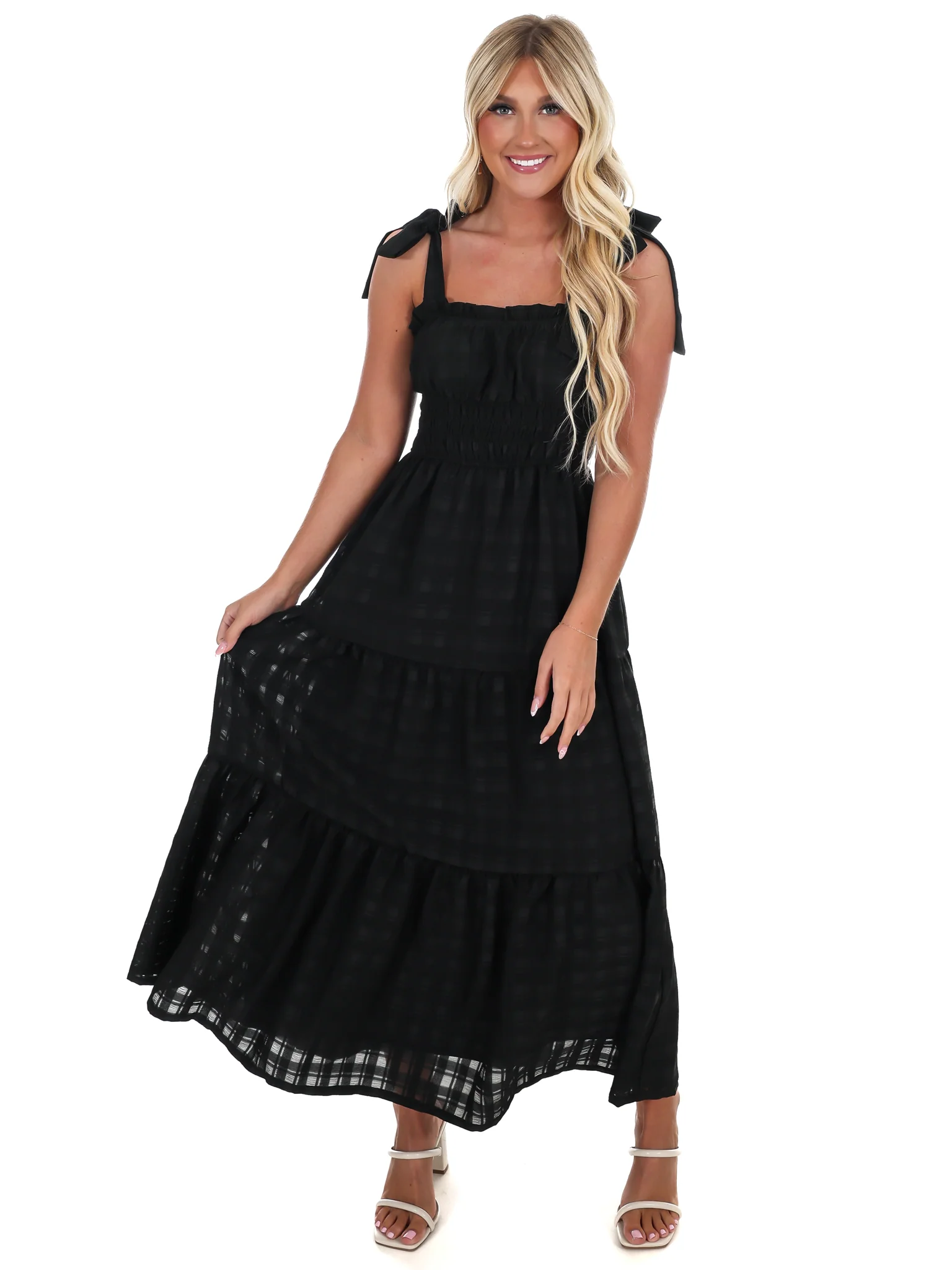 Tied & Tiered Midi Dress - Image 5