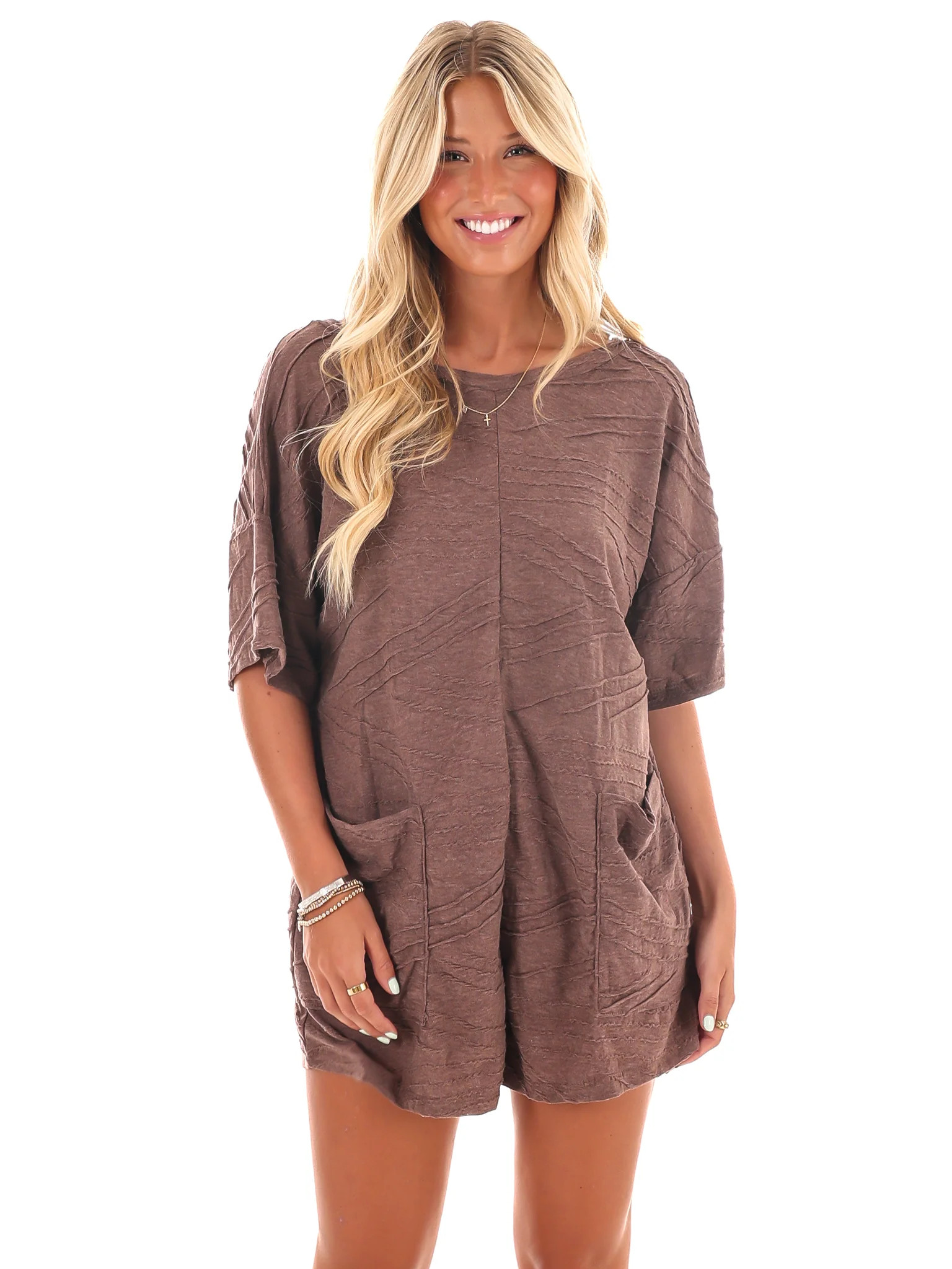 Time for Change Oversized Textured Romper - Image 10