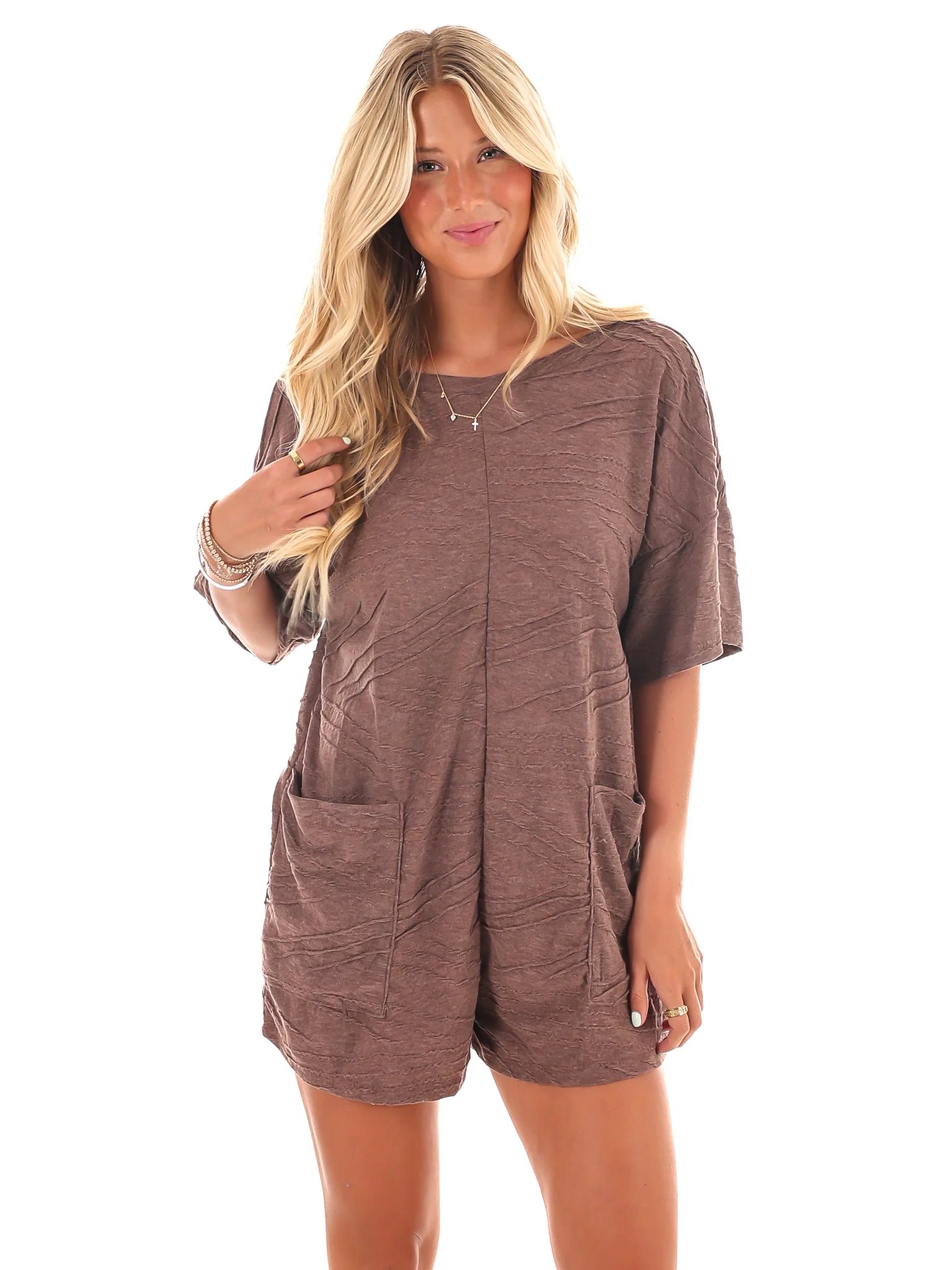 Time for Change Oversized Textured Romper - Image 12