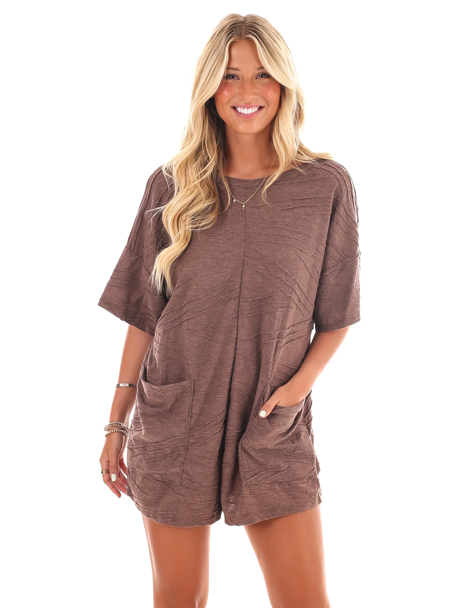 Time for Change Oversized Textured Romper - Image 8
