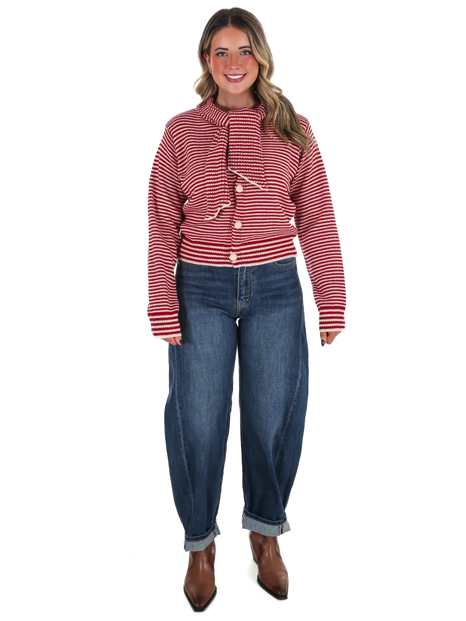 Times to Remember Striped Tying Cardigan - Image 2