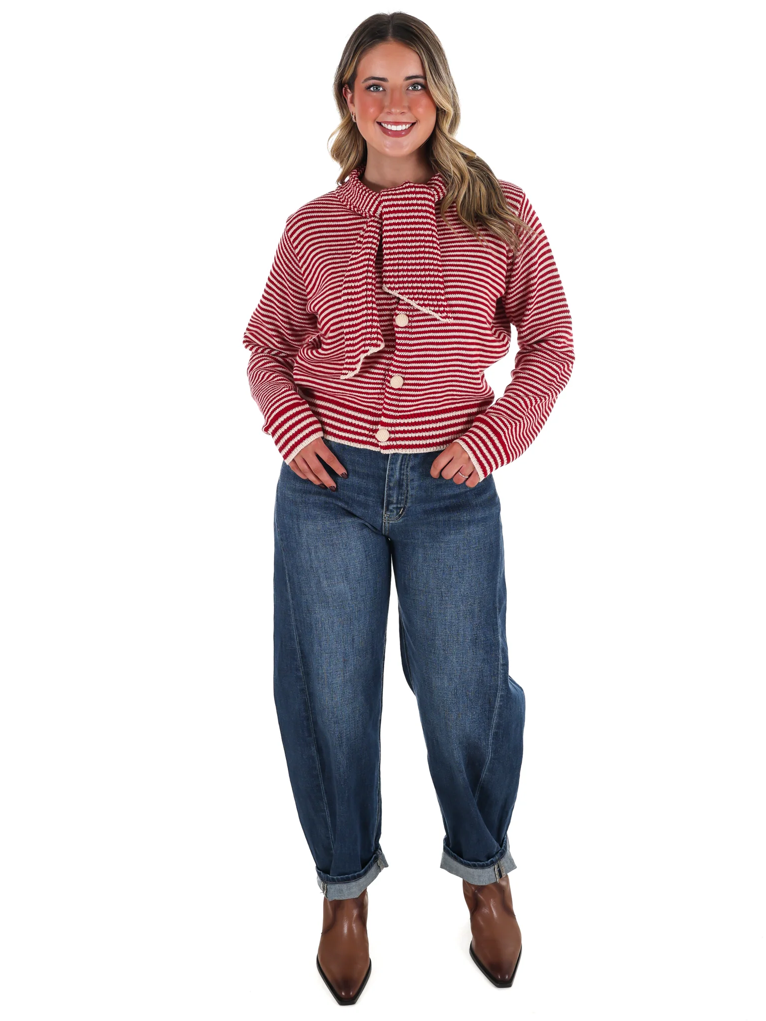Times to Remember Striped Tying Cardigan - Image 6