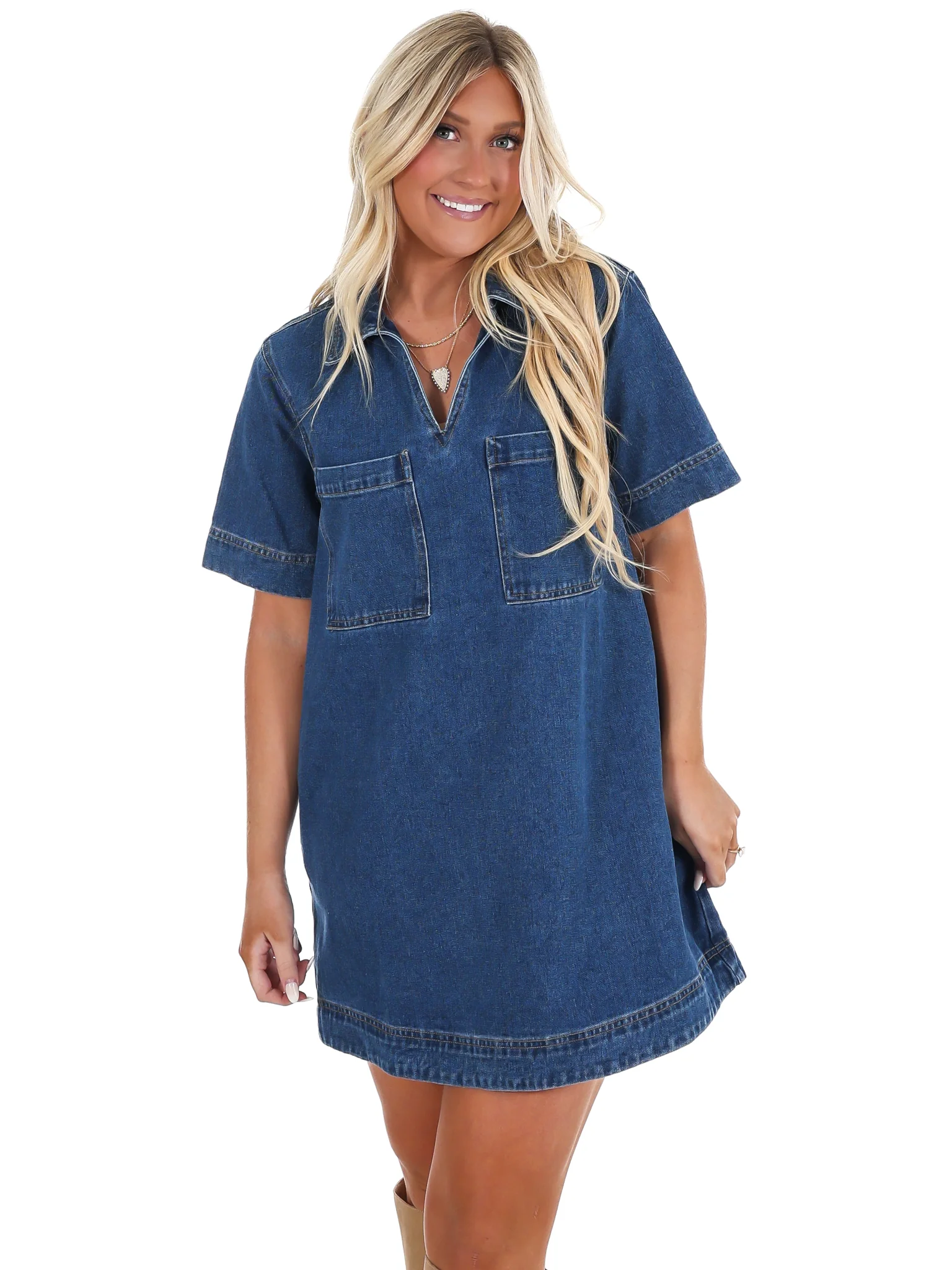 To Say the Least V-Neck Mini Dress - Image 7