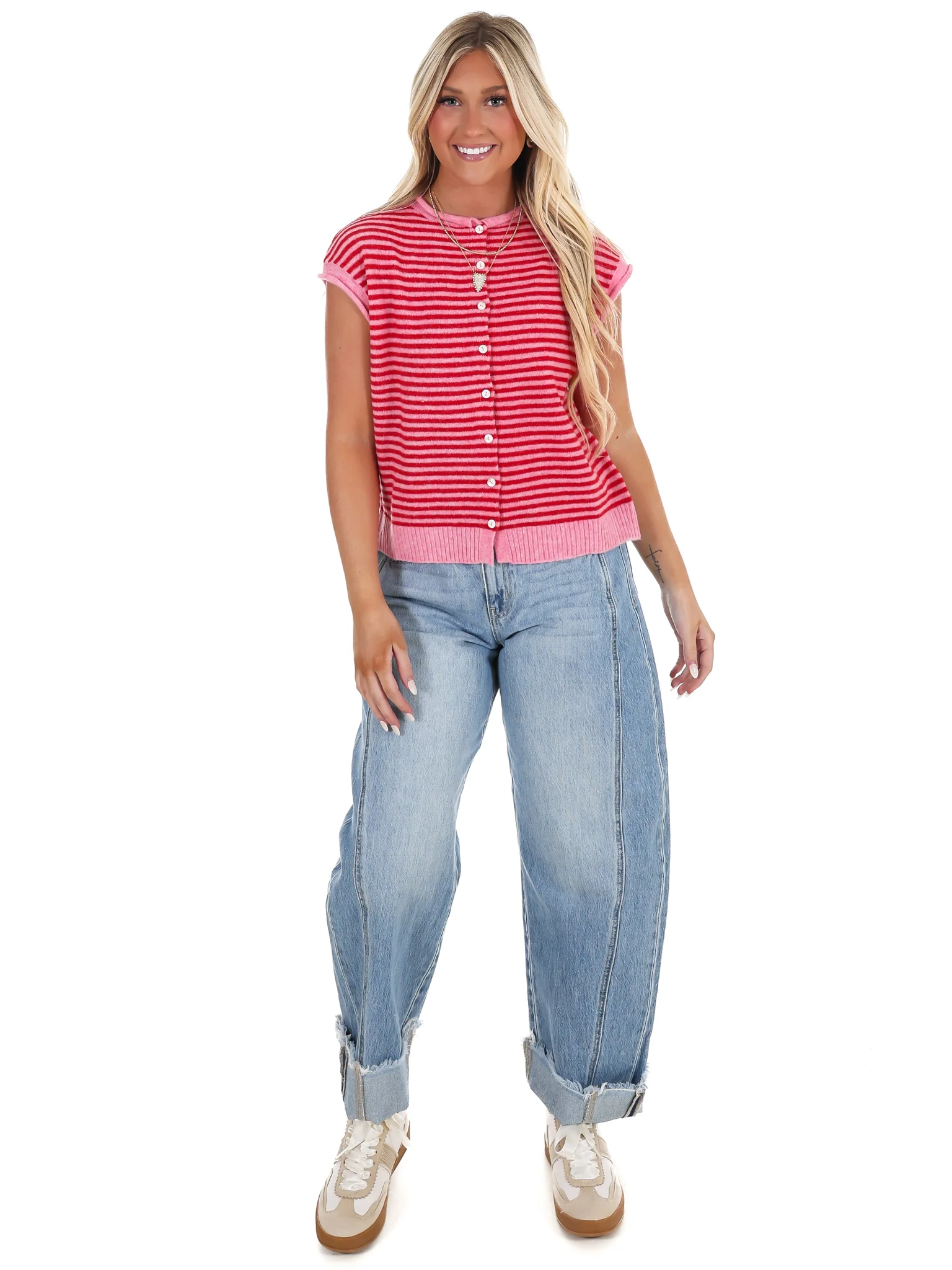 Too Cute Stripe Sweater Vest - Image 2