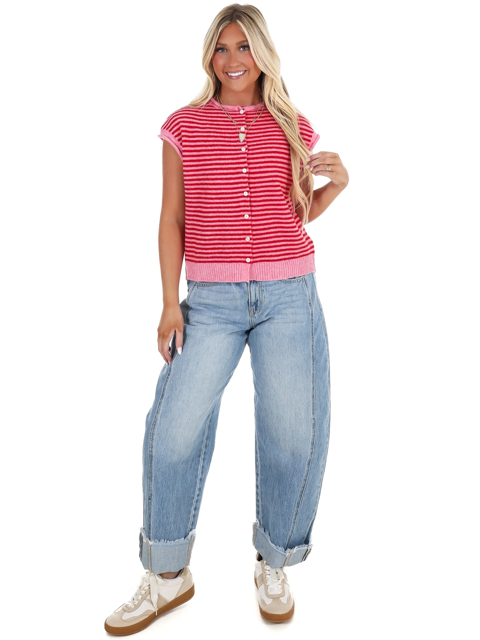 Too Cute Stripe Sweater Vest - Image 4