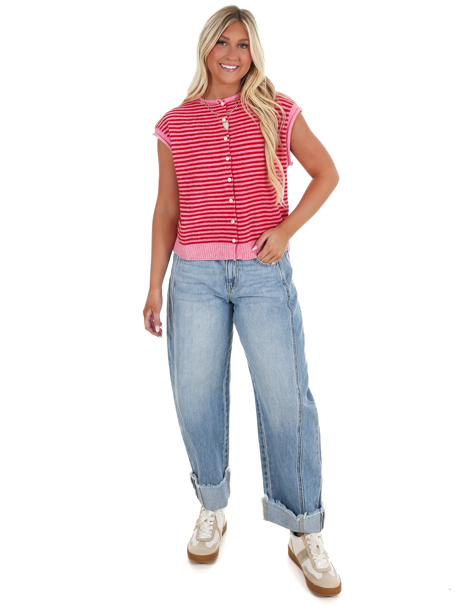 Too Cute Stripe Sweater Vest - Image 7