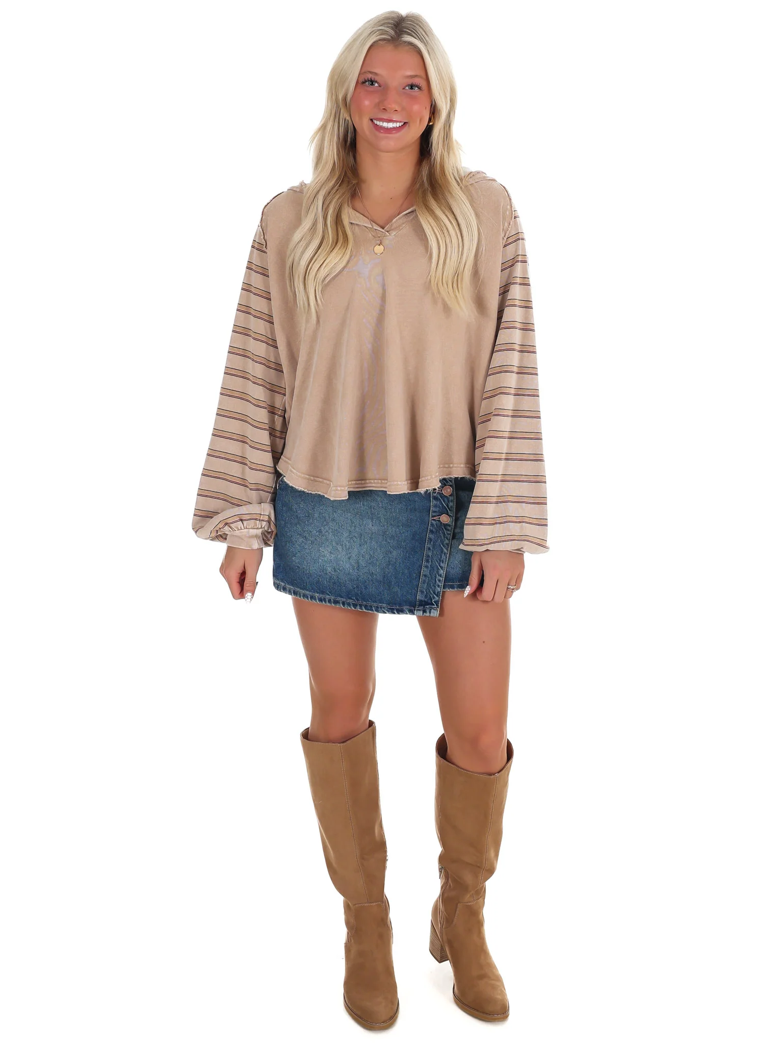 Trailblazer Striped Washed Terry Pullover - Image 2