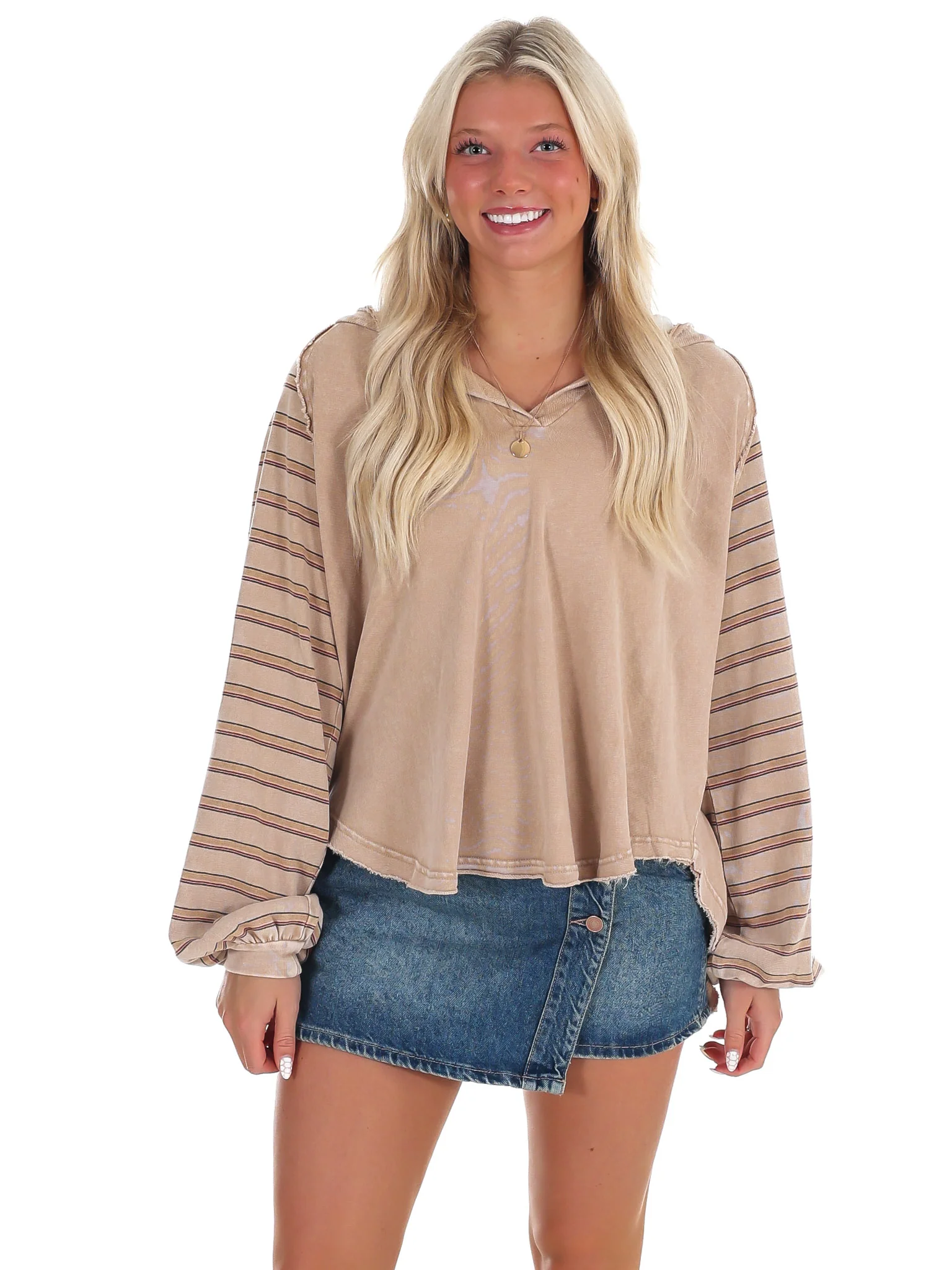 Trailblazer Striped Washed Terry Pullover - Image 3