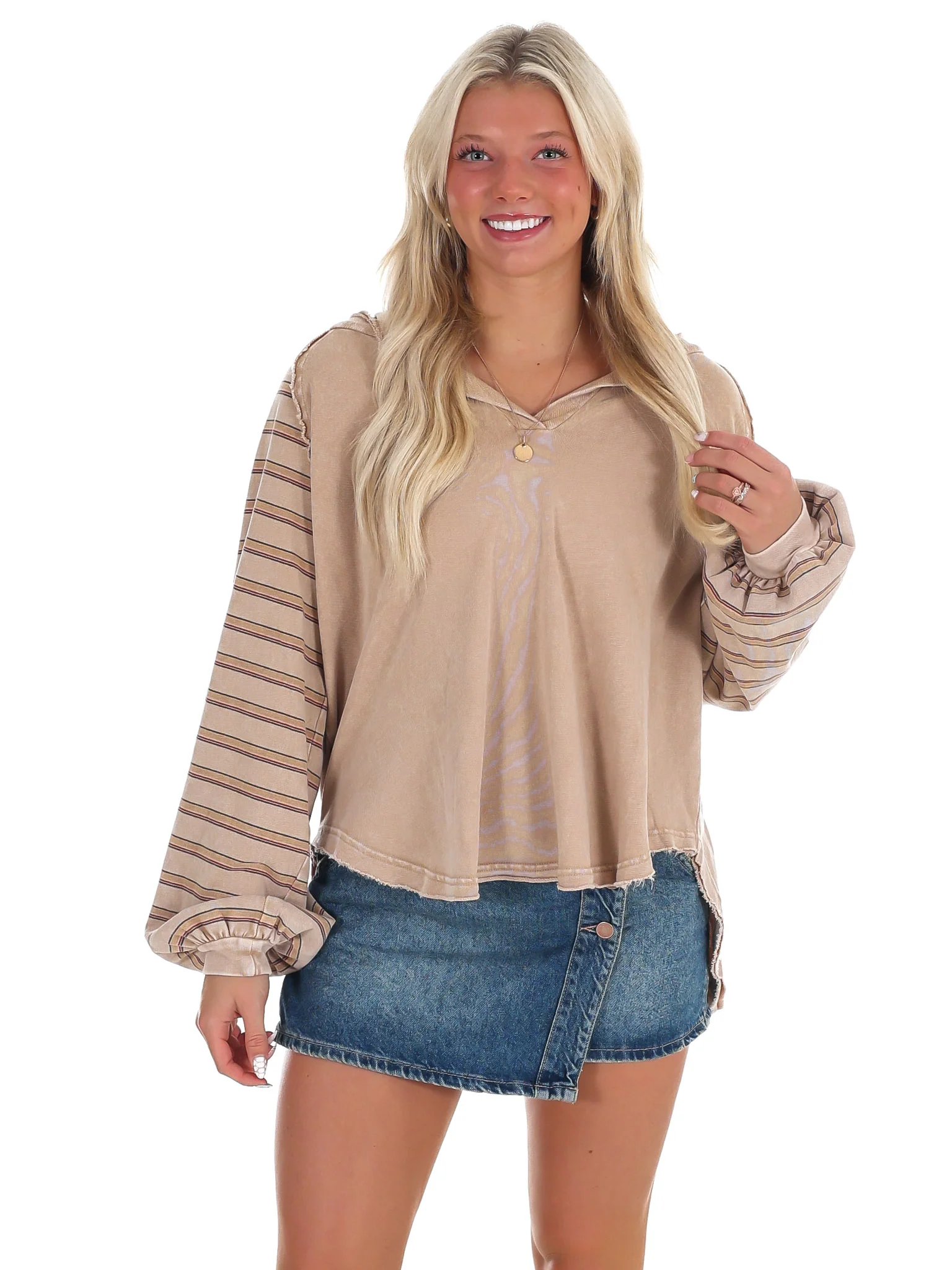 Trailblazer Striped Washed Terry Pullover - Image 5
