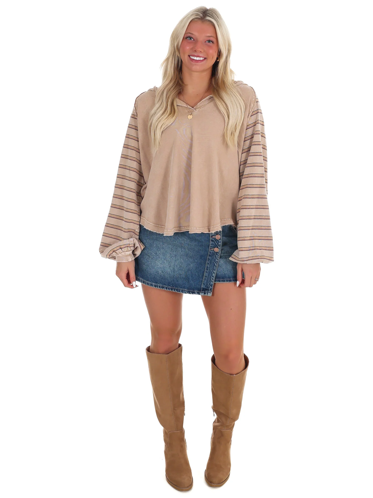 Trailblazer Striped Washed Terry Pullover - Image 6