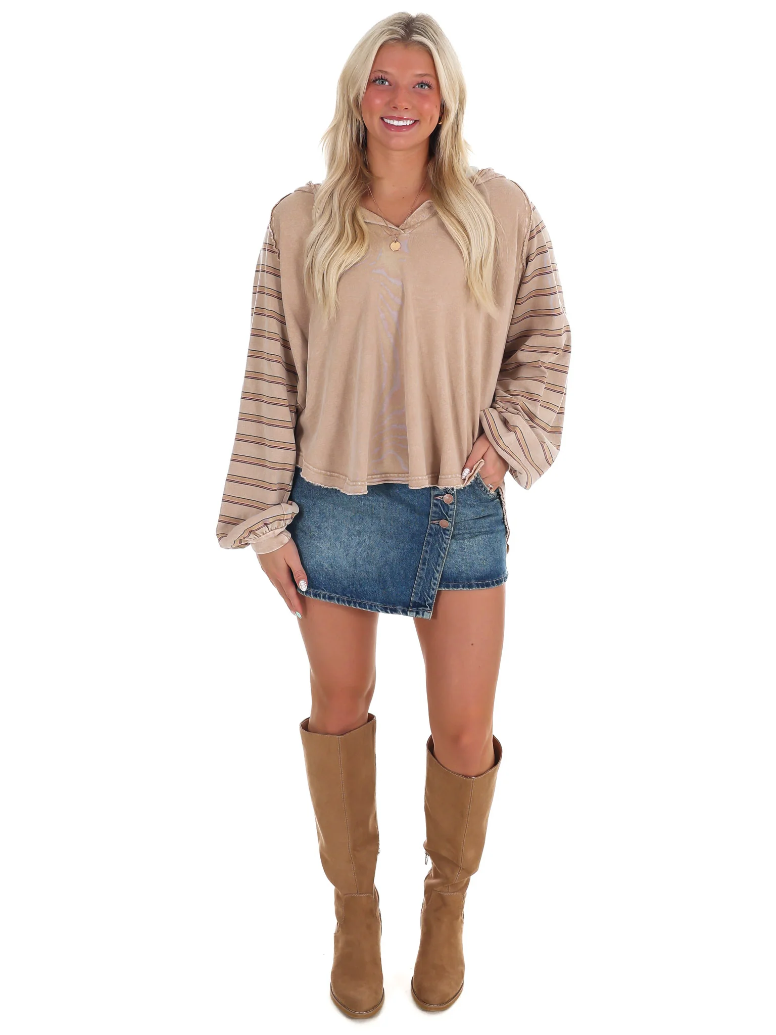 Trailblazer Striped Washed Terry Pullover - Image 7