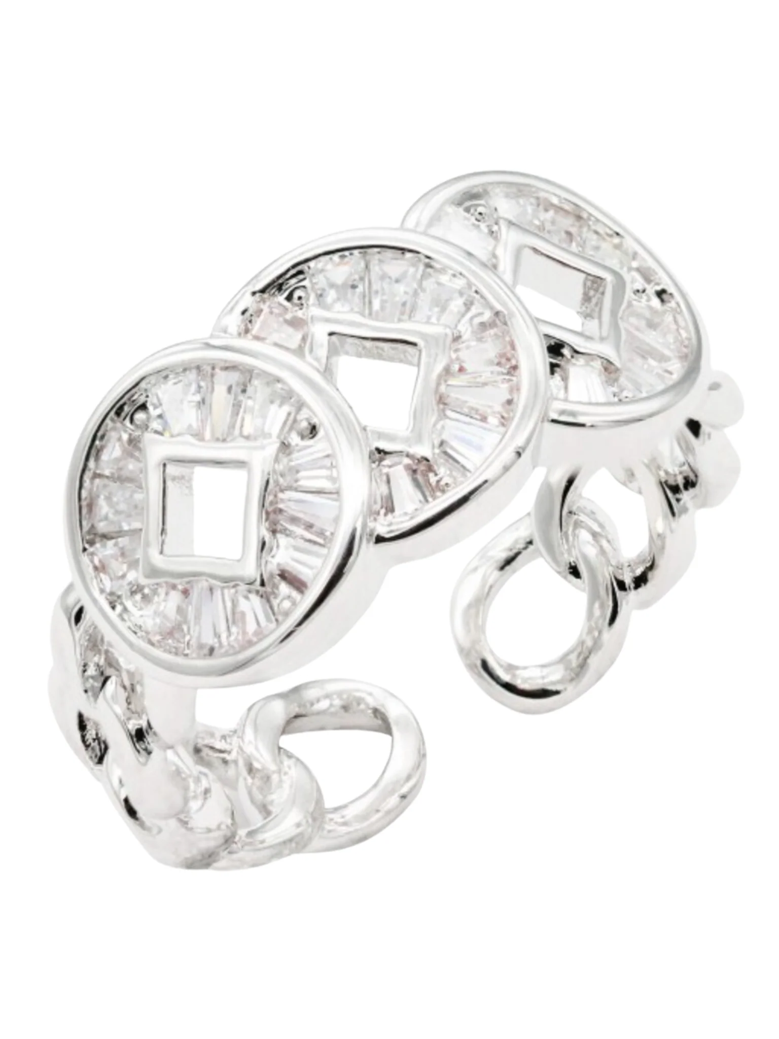 Tri-Circle Chainlink Adjustable Ring - Image 2