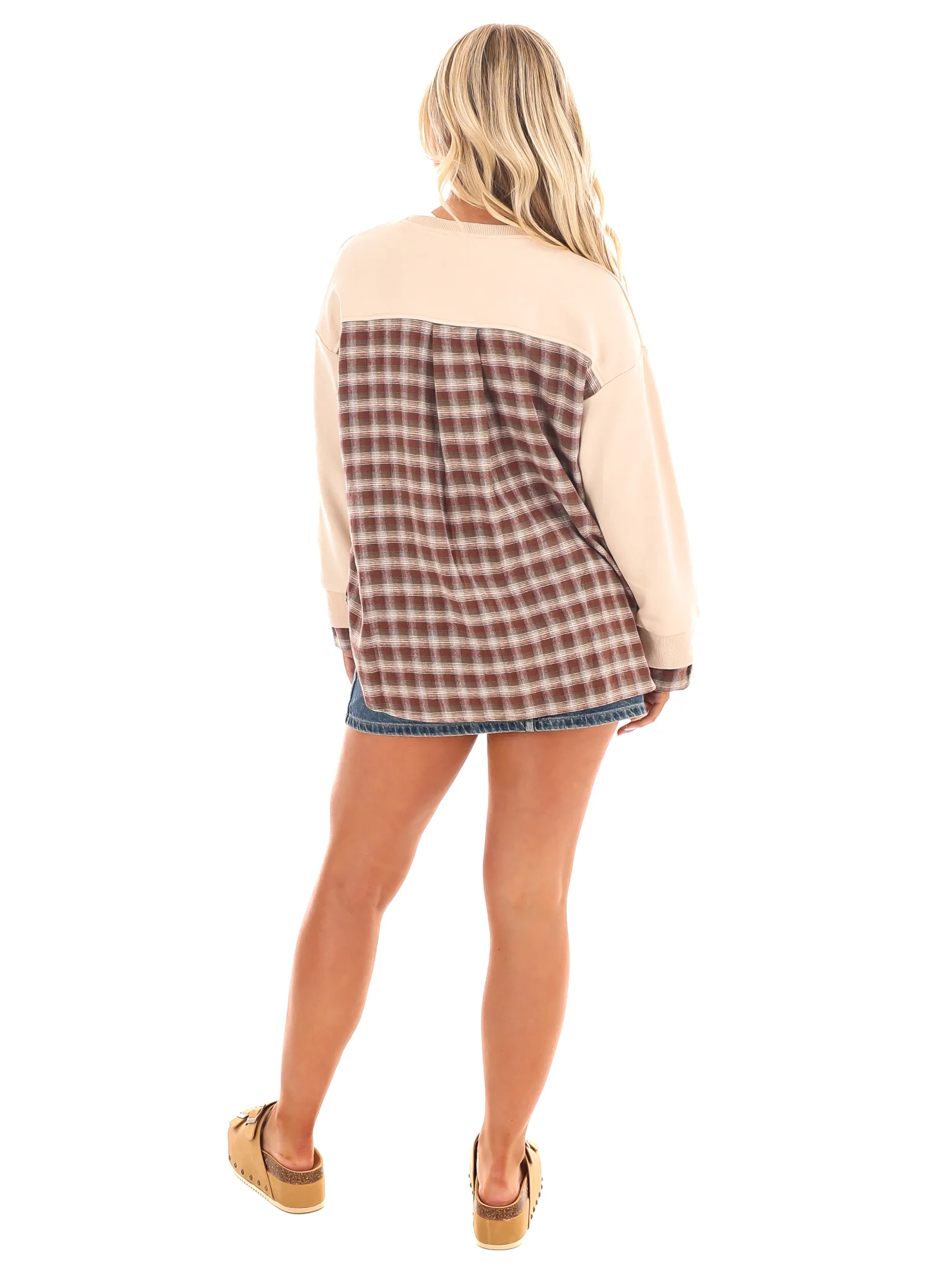 True to Me Plaid Contrast Top - Image 22