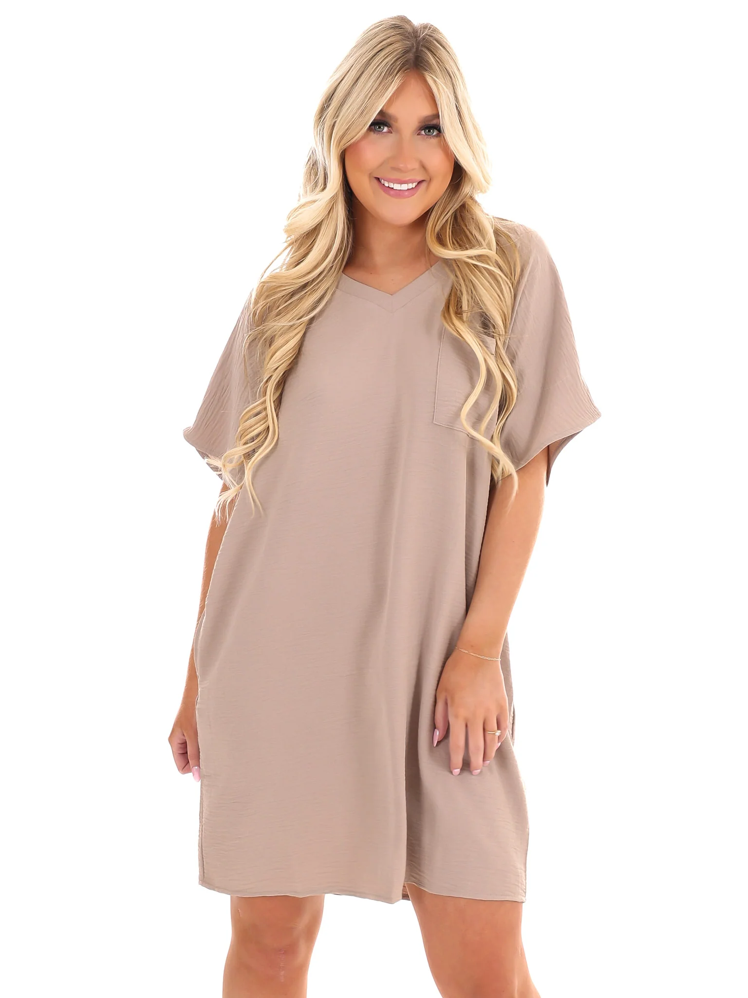 Truly Yours V-Neck Shirt Dress - Image 8