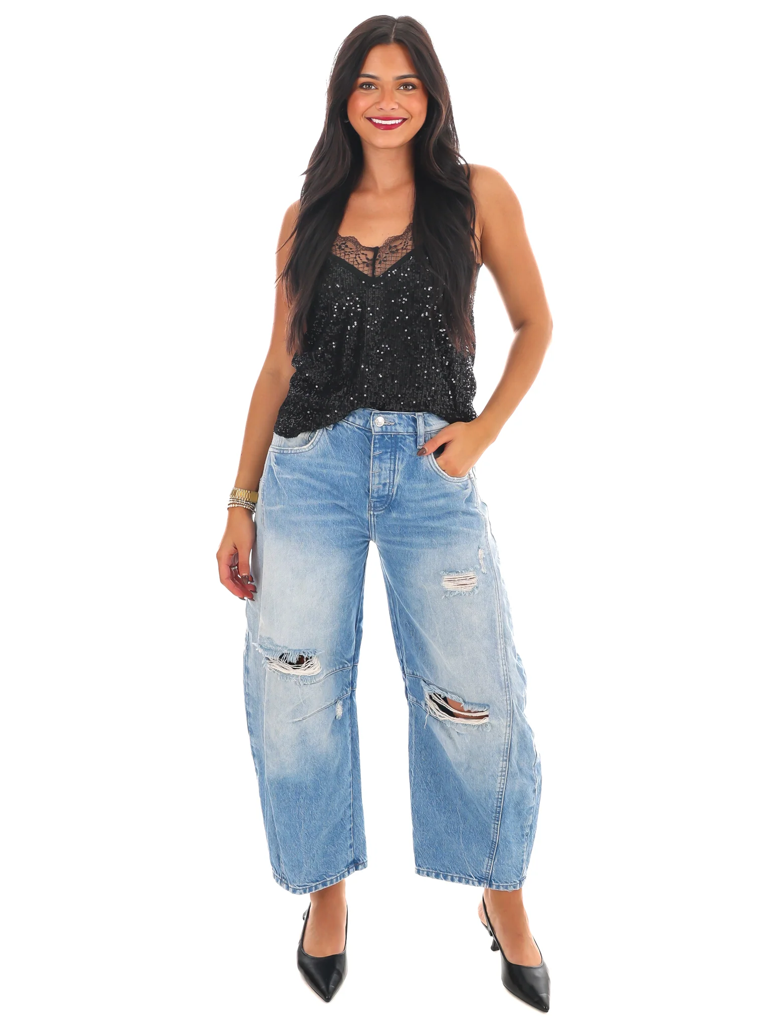 Twinkle Trimmed Cami Tank Top - Image 2