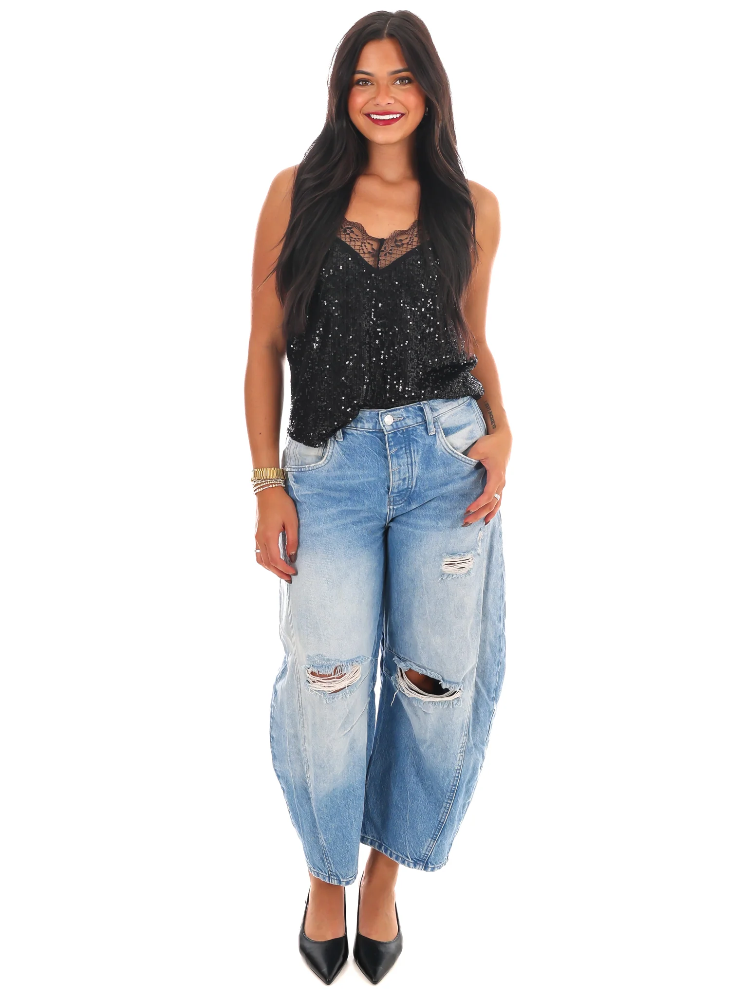 Twinkle Trimmed Cami Tank Top - Image 4