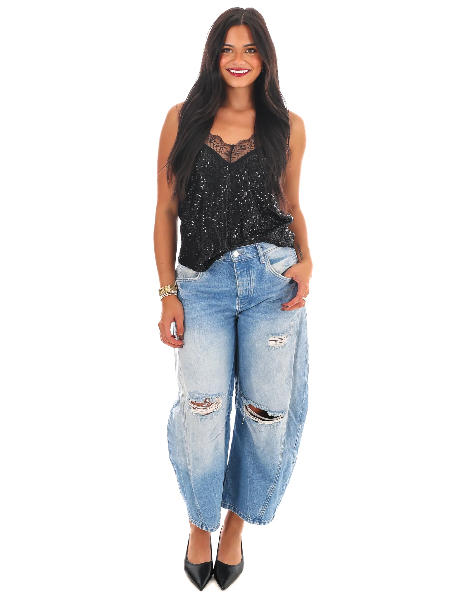 Twinkle Trimmed Cami Tank Top - Image 6