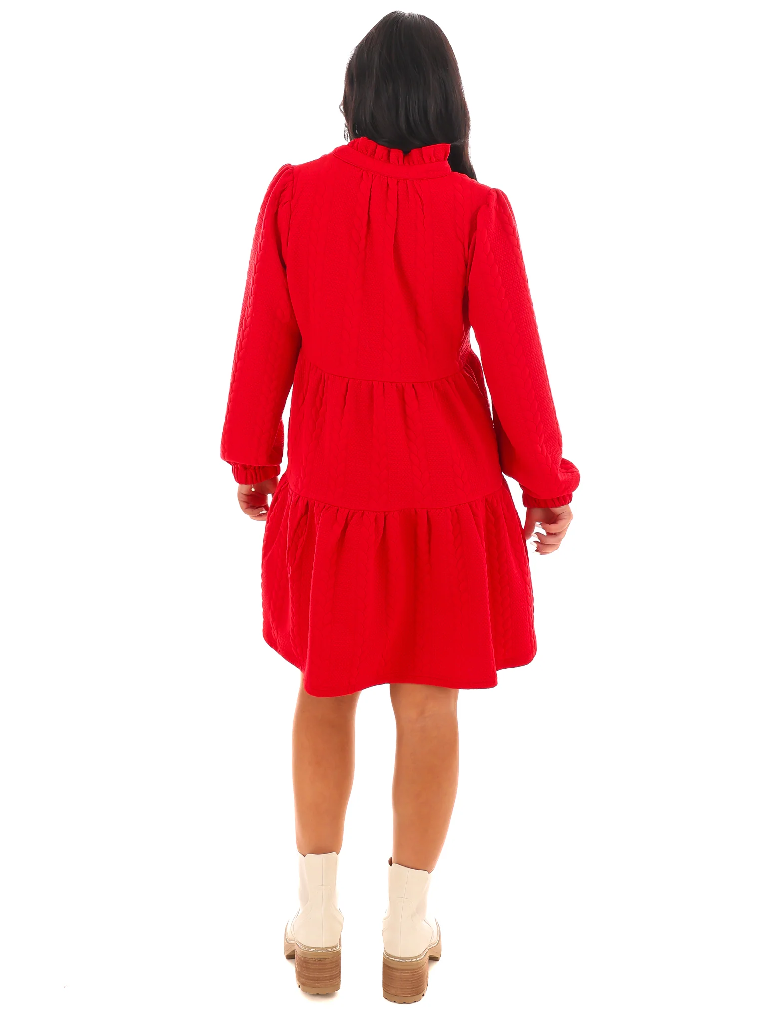 Twist of Texture Mini Dress - Image 6