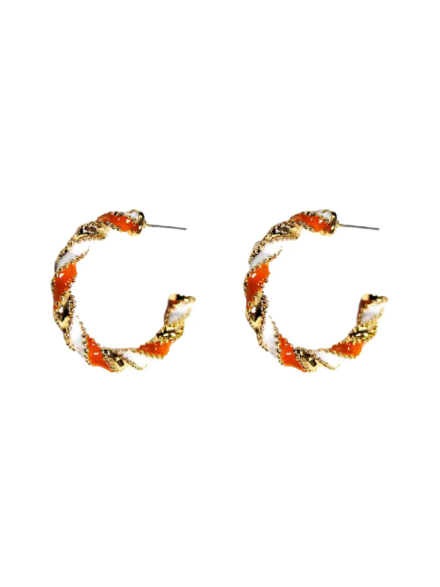 Twisted Open Hoop Gameday Earrings