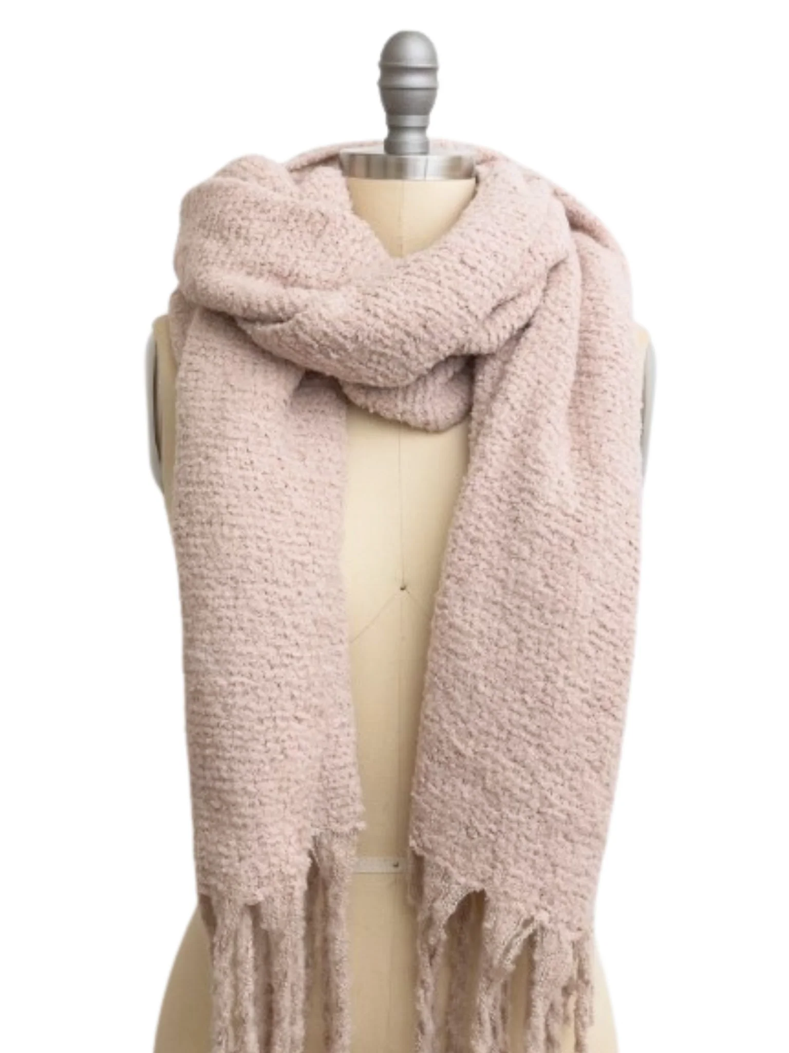 Ultra Soft Knit Scarf with Tassels - Image 2