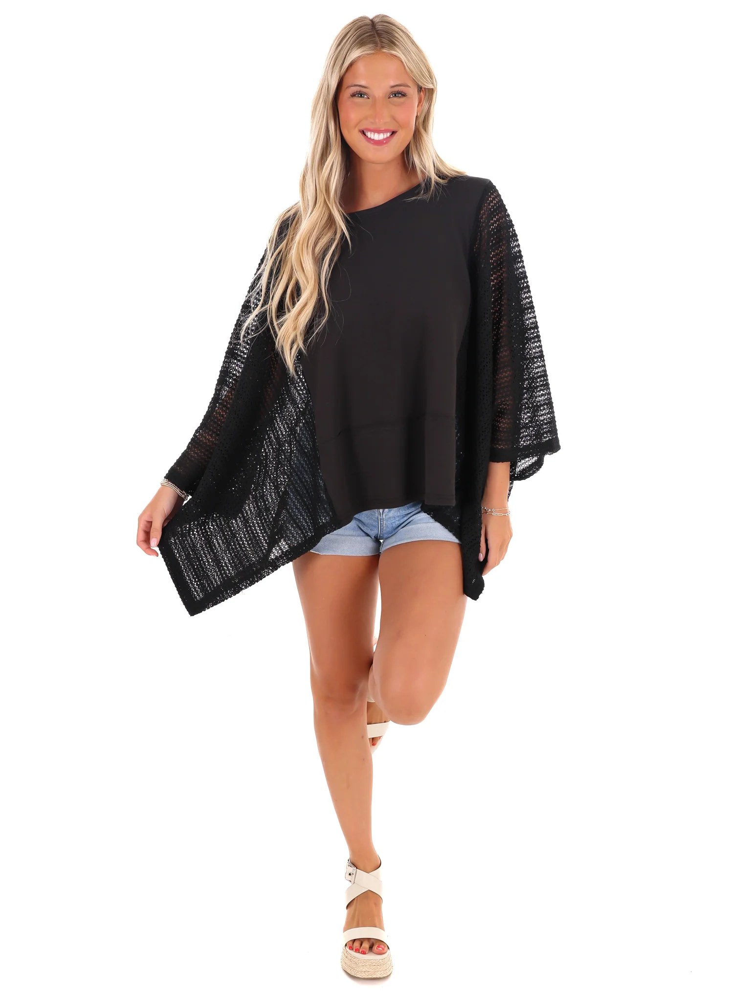 Unfiltered Joy Poncho Top - Image 2