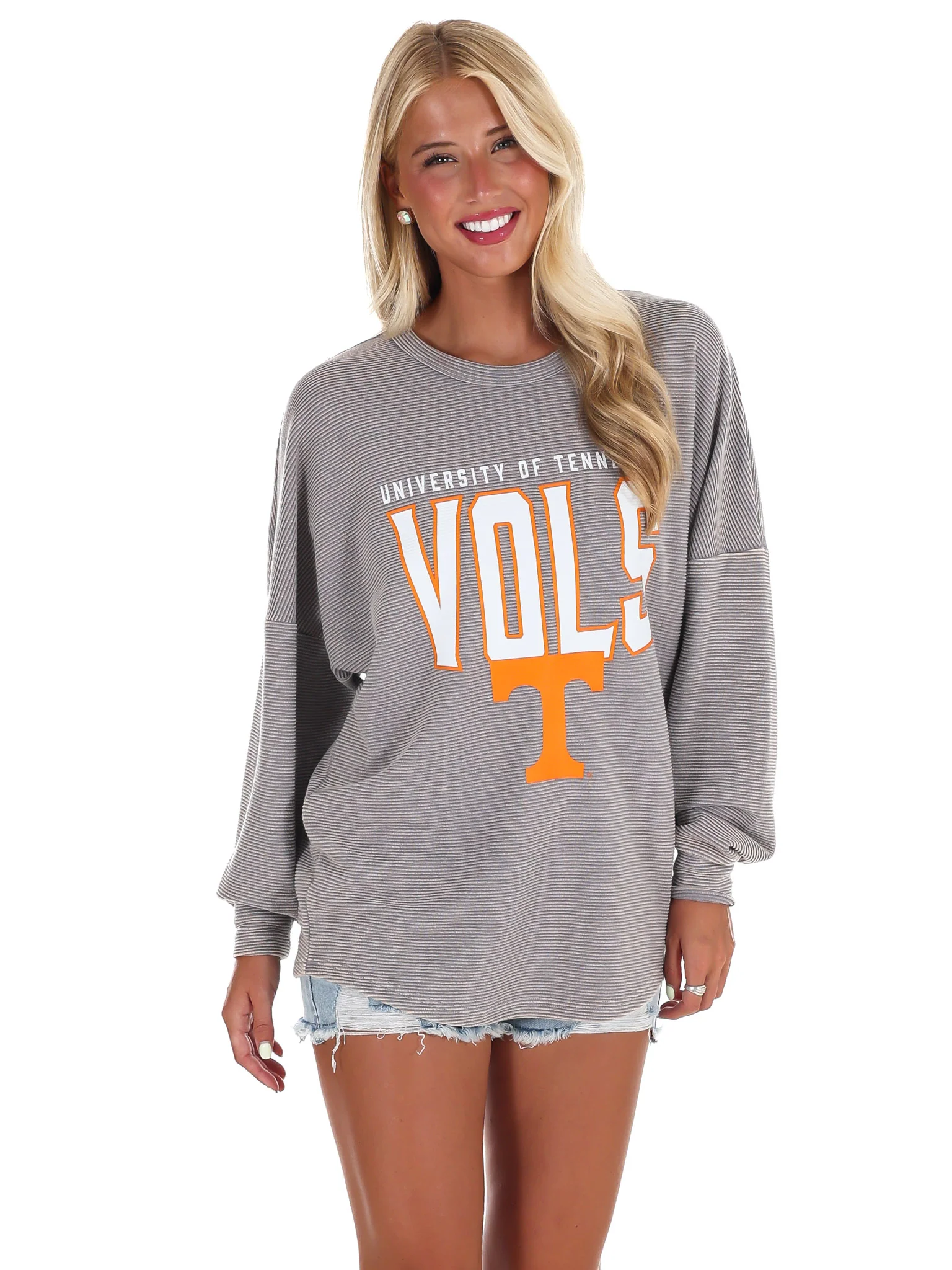 University of Tennessee Grey Corded Pullover - Image 5
