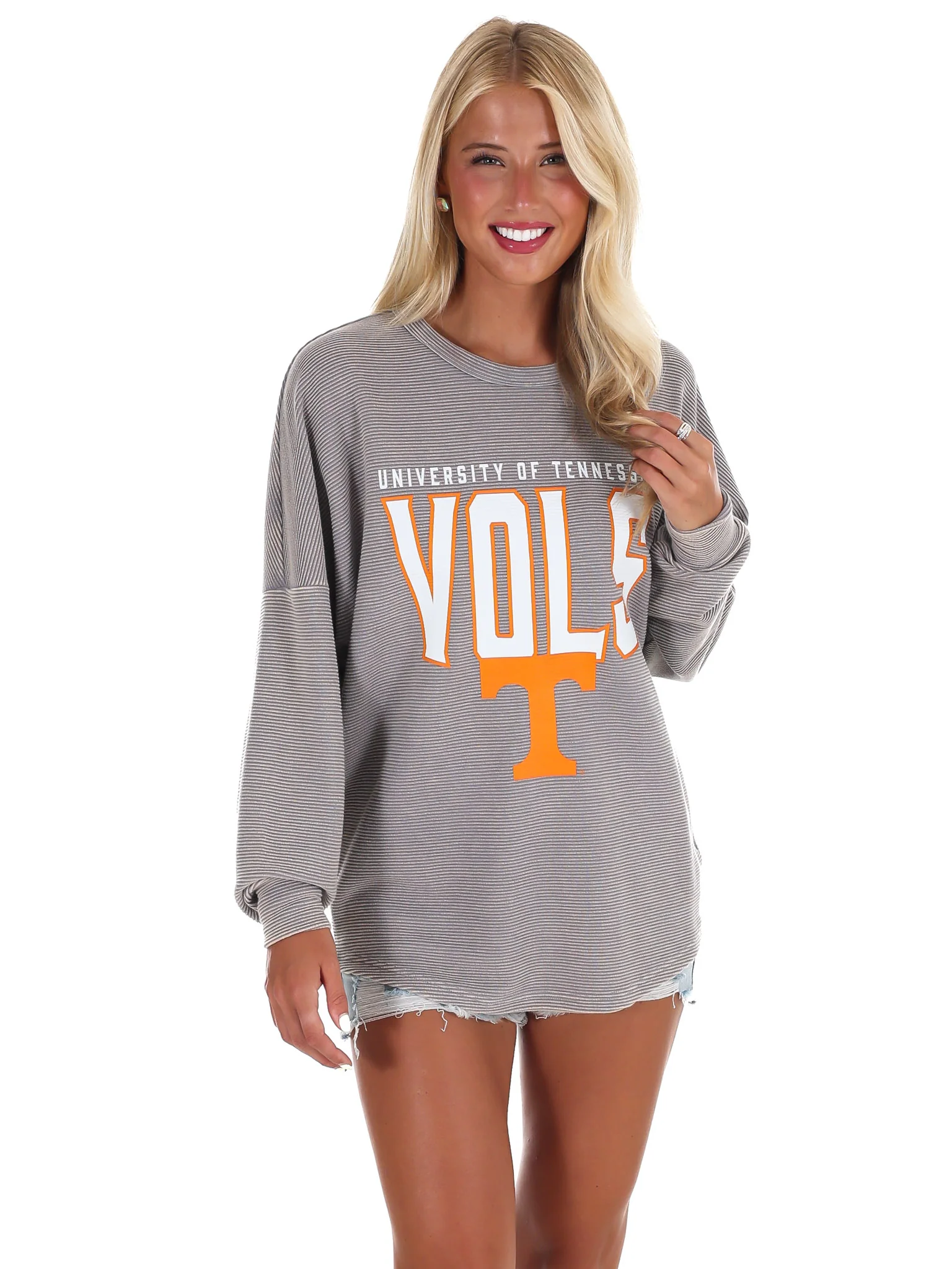 University of Tennessee Grey Corded Pullover - Image 7