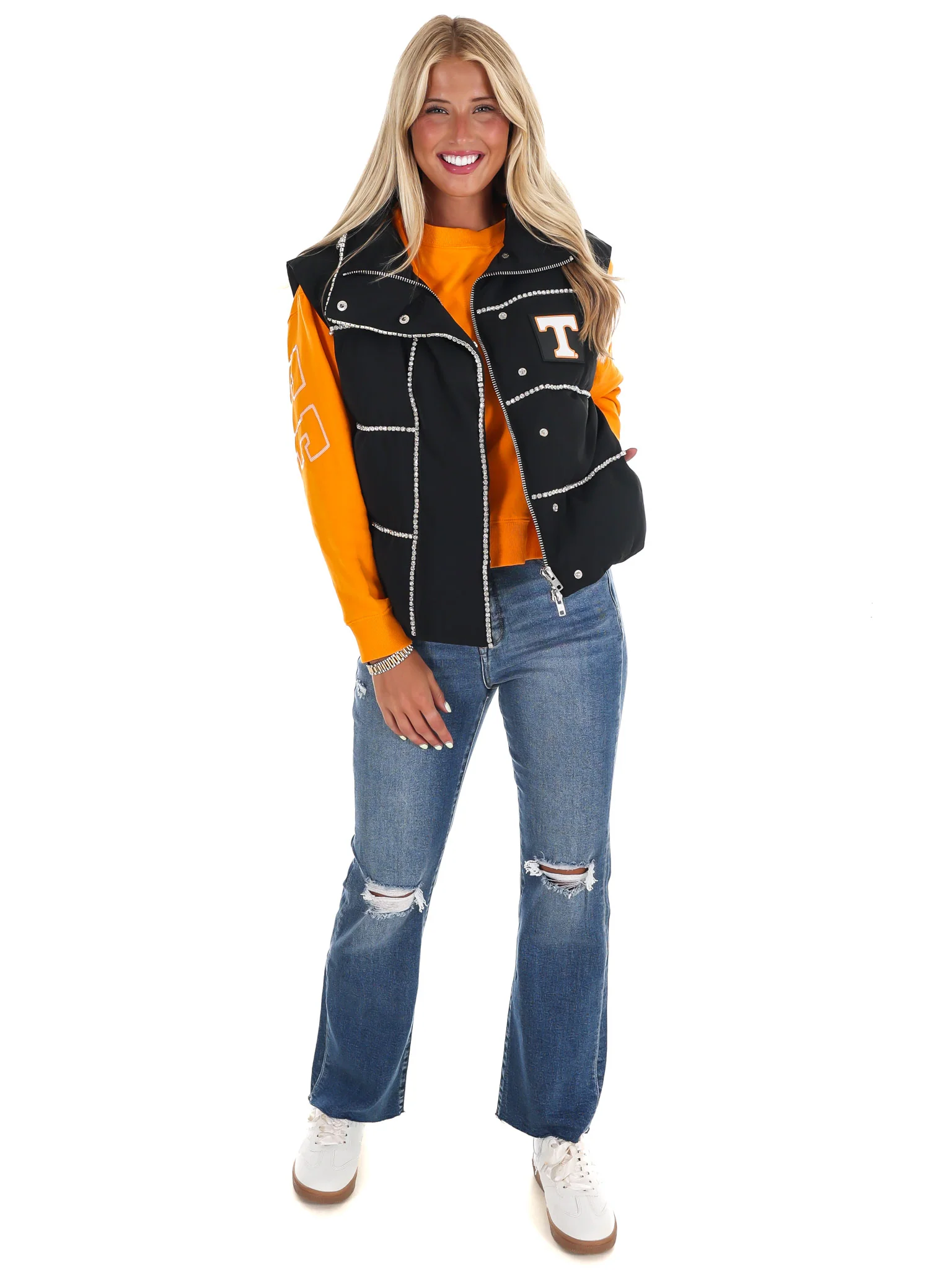 University of Tennessee Rhinestone Puffer Vest - Image 4