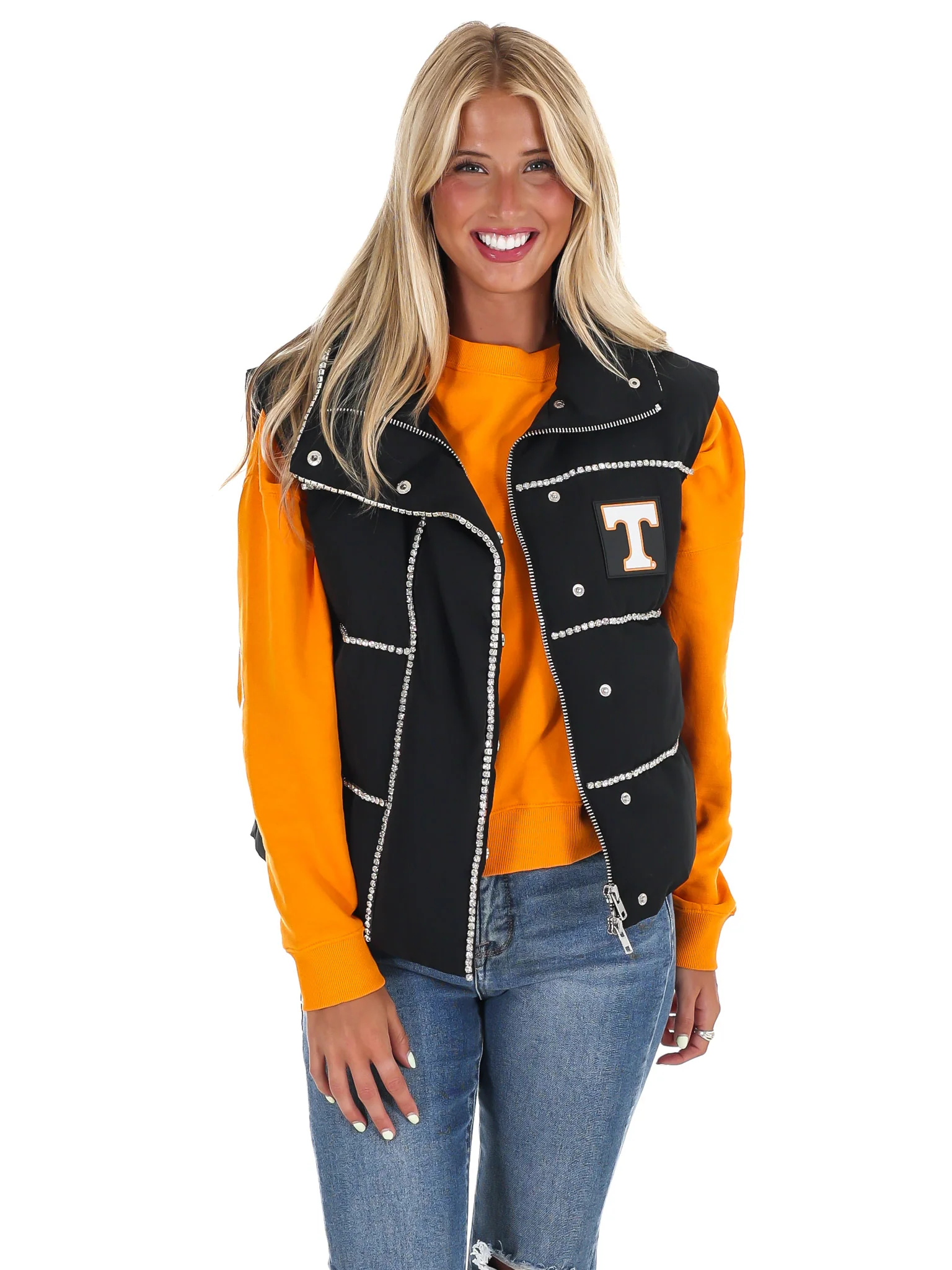 University of Tennessee Rhinestone Puffer Vest - Image 5