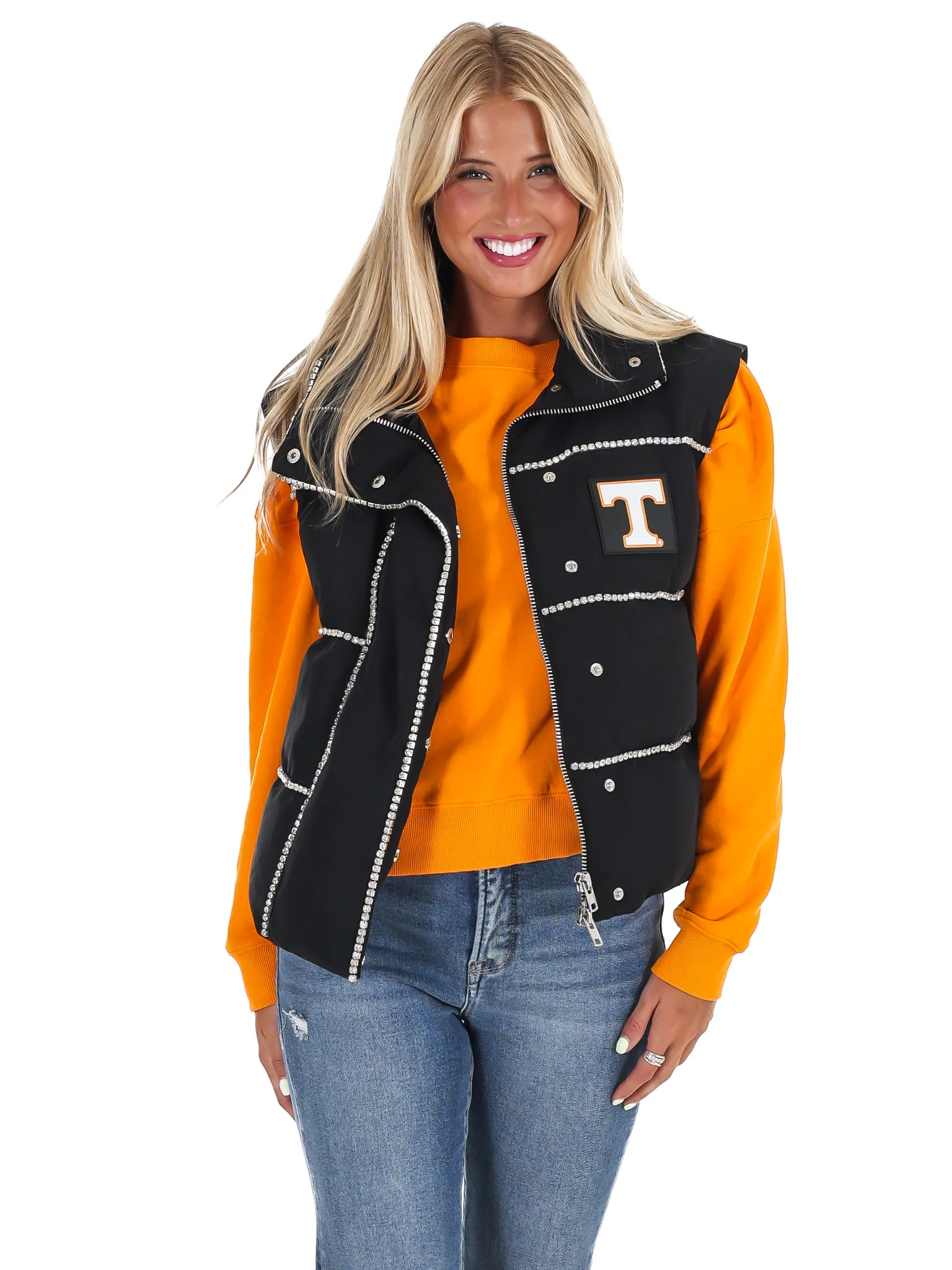 University of Tennessee Rhinestone Puffer Vest - Image 7