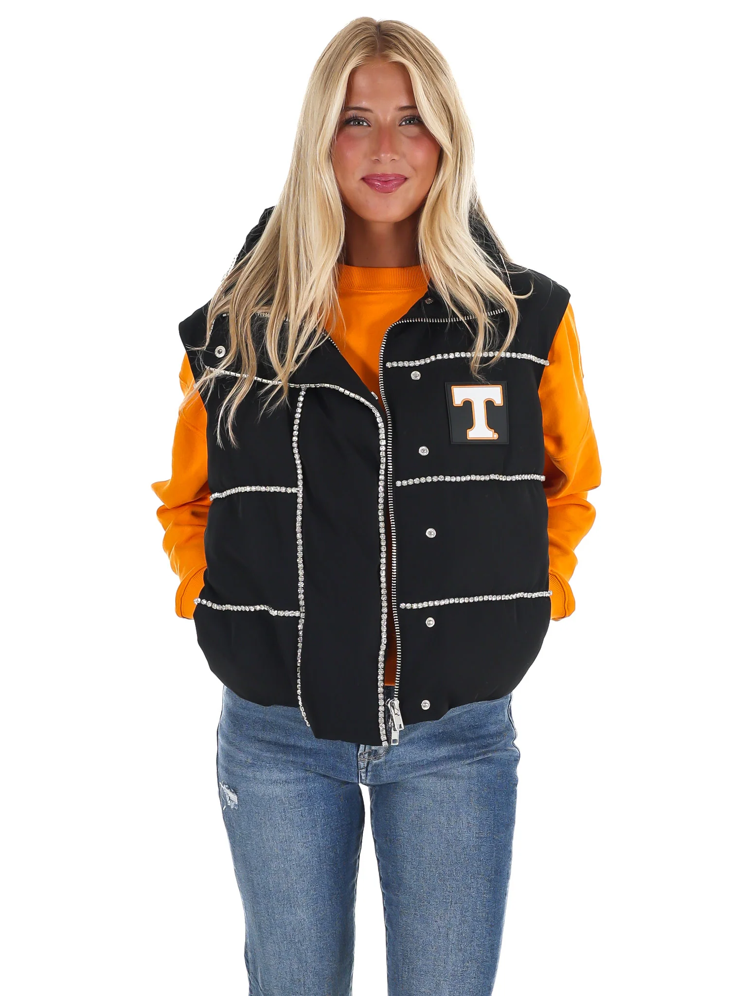 University of Tennessee Rhinestone Puffer Vest - Image 9